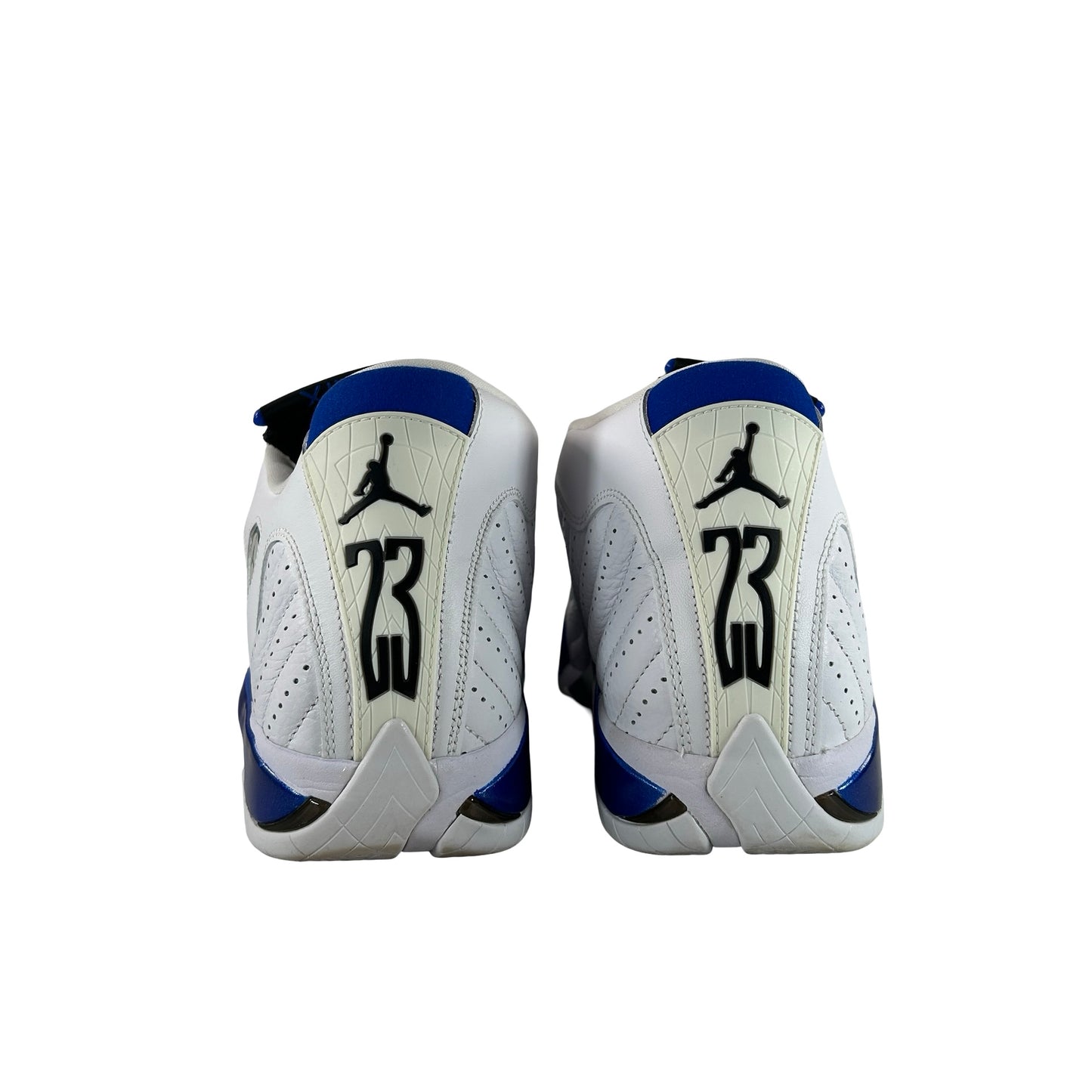 487471 104 Jordan 14 Retro White Hyper Royal [USED] - 11 M (Used)