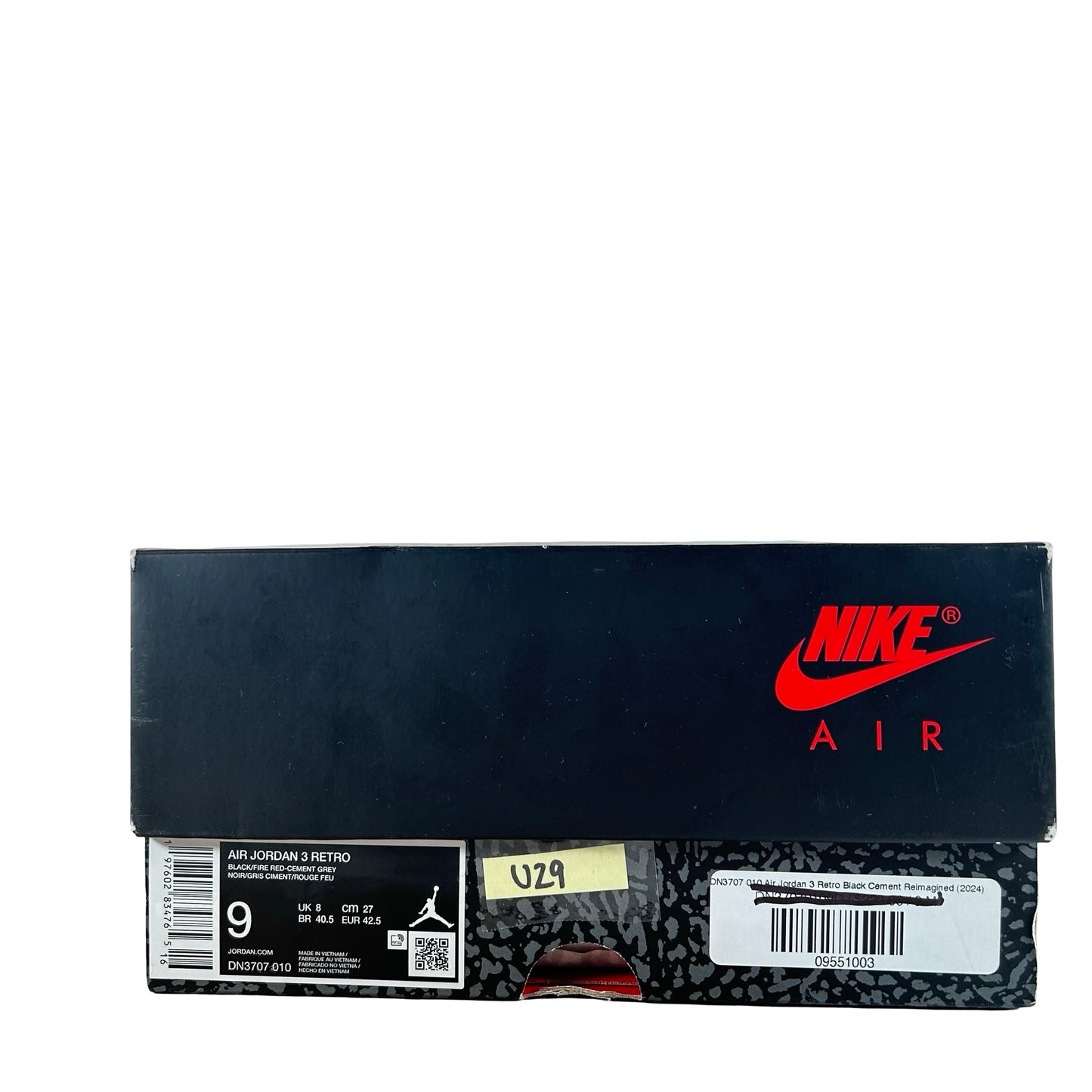 DN3707 010 Jordan 3 Retro Black Cement Reimagined (2024) [USED] - 9 M (Used29)