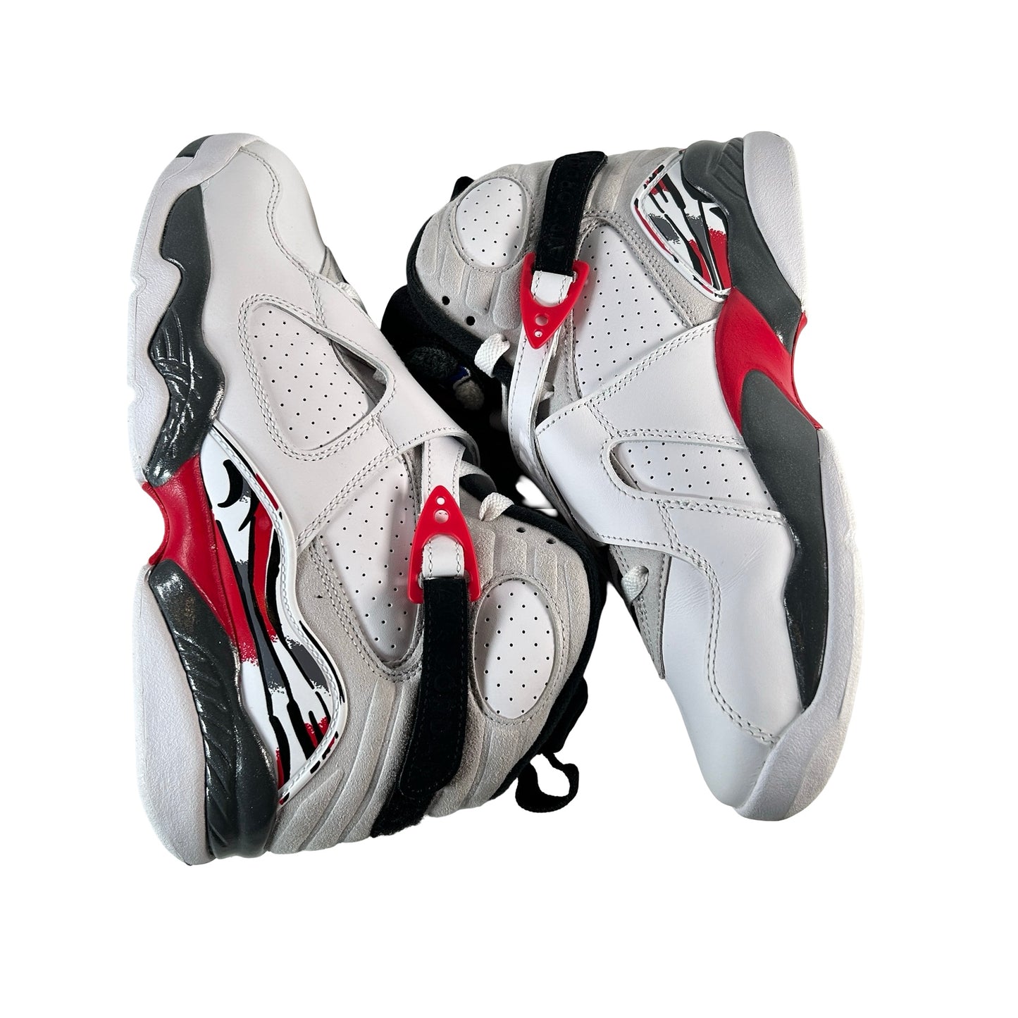 305368 100 Jordan 8 Retro White True Red (2025) (GS) [USED] - 7 Y (Used) (No Box)