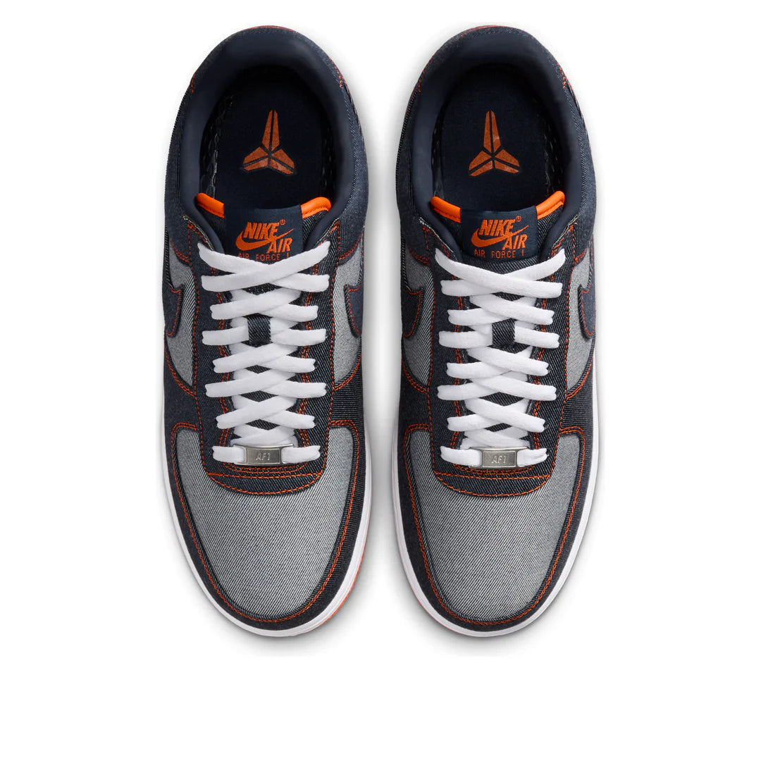 IM1980 400 Nike Air Force 1 Low Protro Kobe Bryant Denim Obsidian Safety Orange