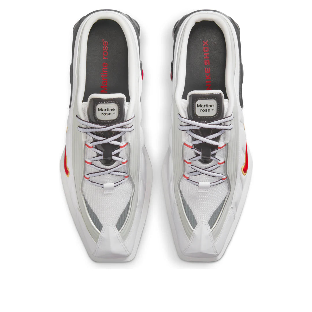IM5420 100 Nike Shox MR4 Mule Martine Rose Metallic Platinum Varsity Red (W)