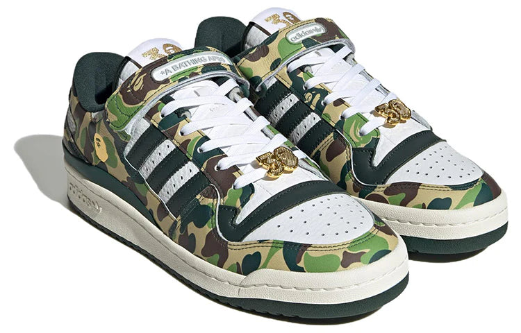 ID4771 adidas Forum 84 Low Bape 30th Anniversary Green Camo