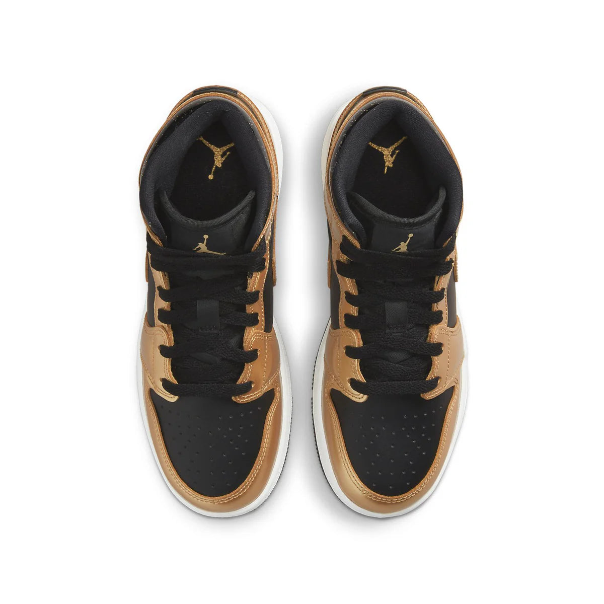 DR6967 071 Air Jordan 1 Mid SE Metallic Gold Black (GS)