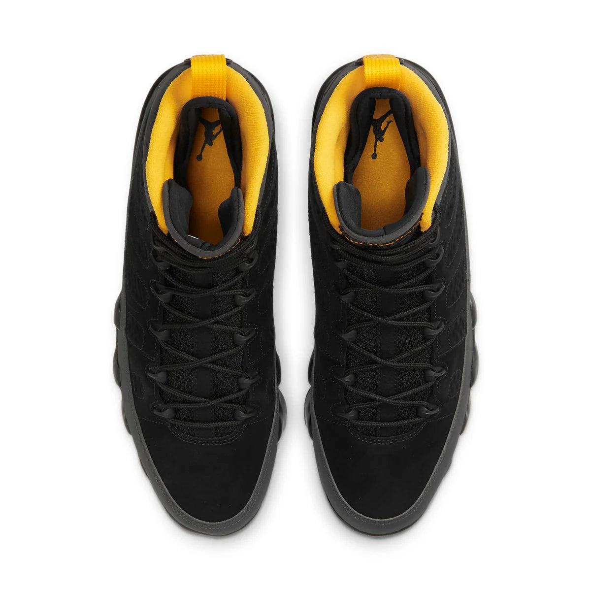 CT8019 070 Jordan 9 Retro Dark Charcoal University Gold
