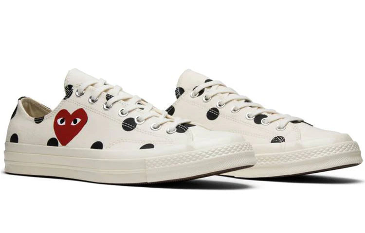 157249C Converse Chuck Taylor All Star 70 Ox Comme des Garcons PLAY Polka Dot White