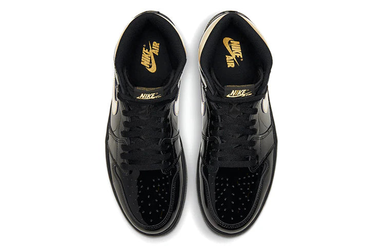 555088 032 Jordan 1 Retro High Black Metallic Gold (2020) [NO BOX]
