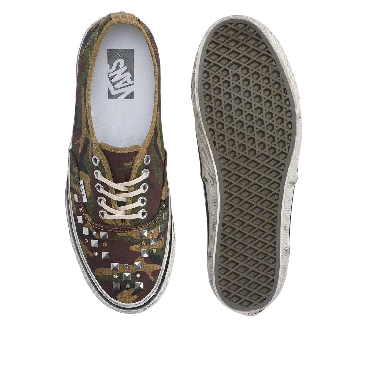 VN00OD9NWVD Vans Premium Authentic Woodland Camo Green