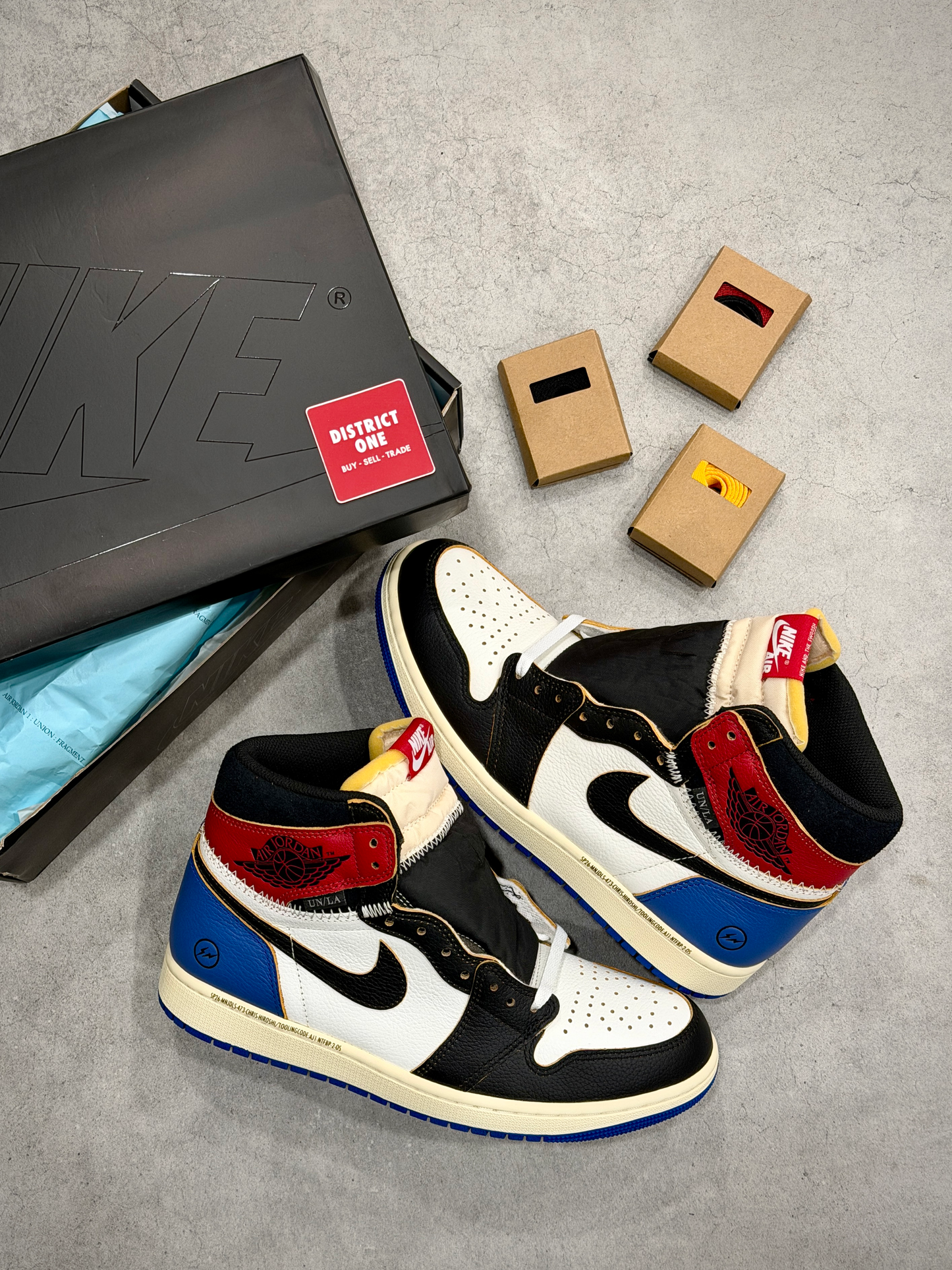 IO7847 002 Air Jordan 1 Retro High OG SP Fragment x Union LA Varsity Red Sport Royal