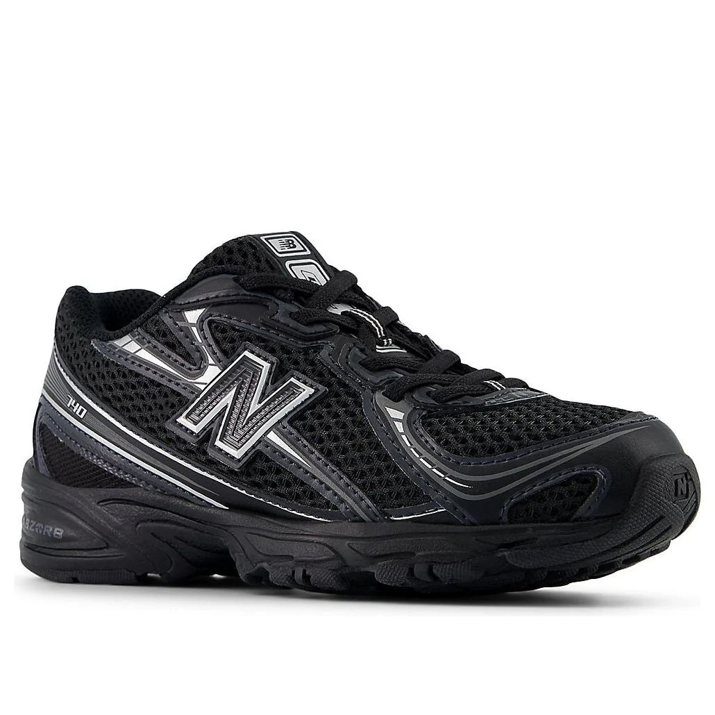 PZ740BM New Balance 740 Bungee Lace Black Grey Silver (PS)
