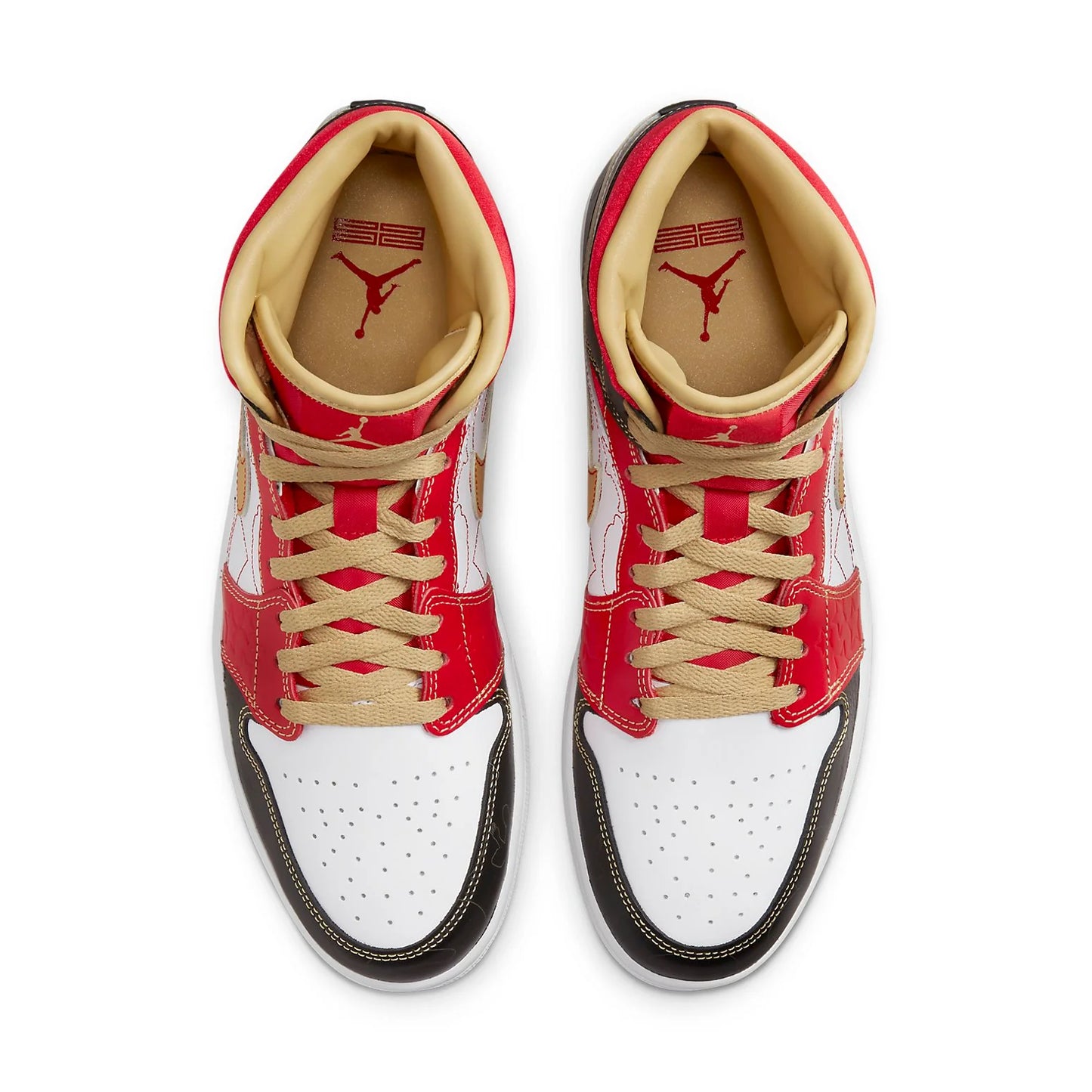 DV0576 176 Air Jordan 1 Mid XQ White Black Sport Red