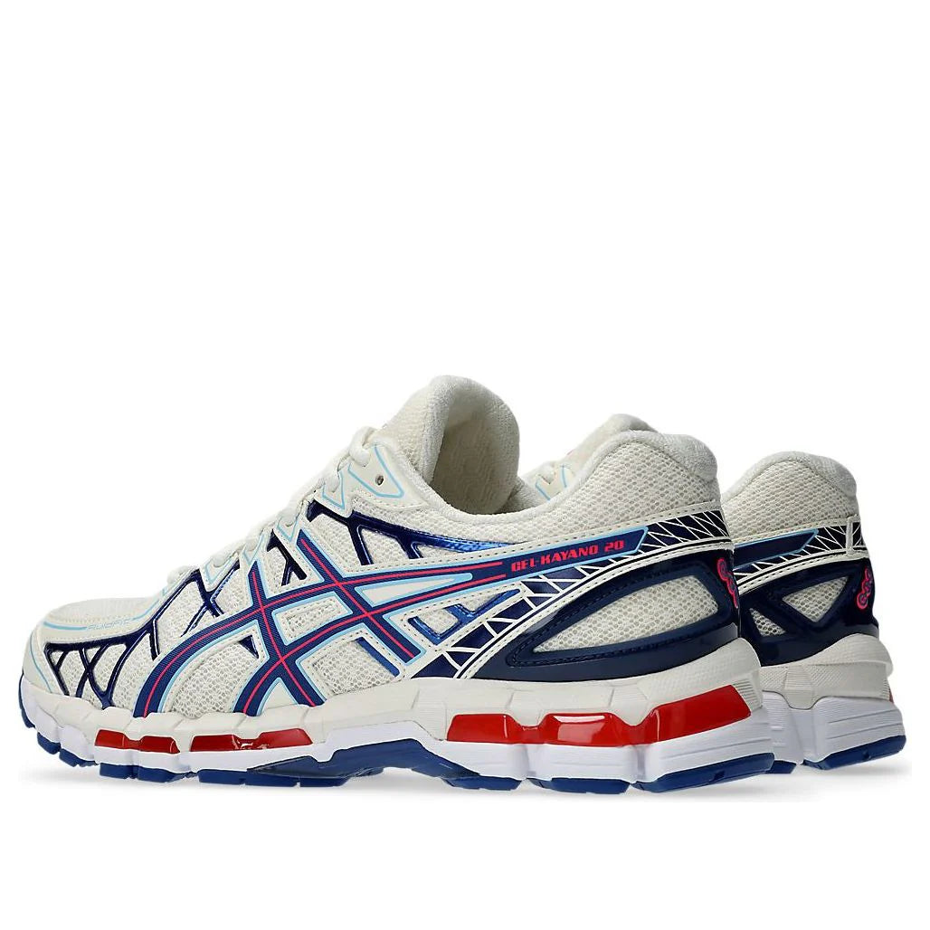 1203A388 101 ASICS Gel-Kayano 20 Cream Blue Red