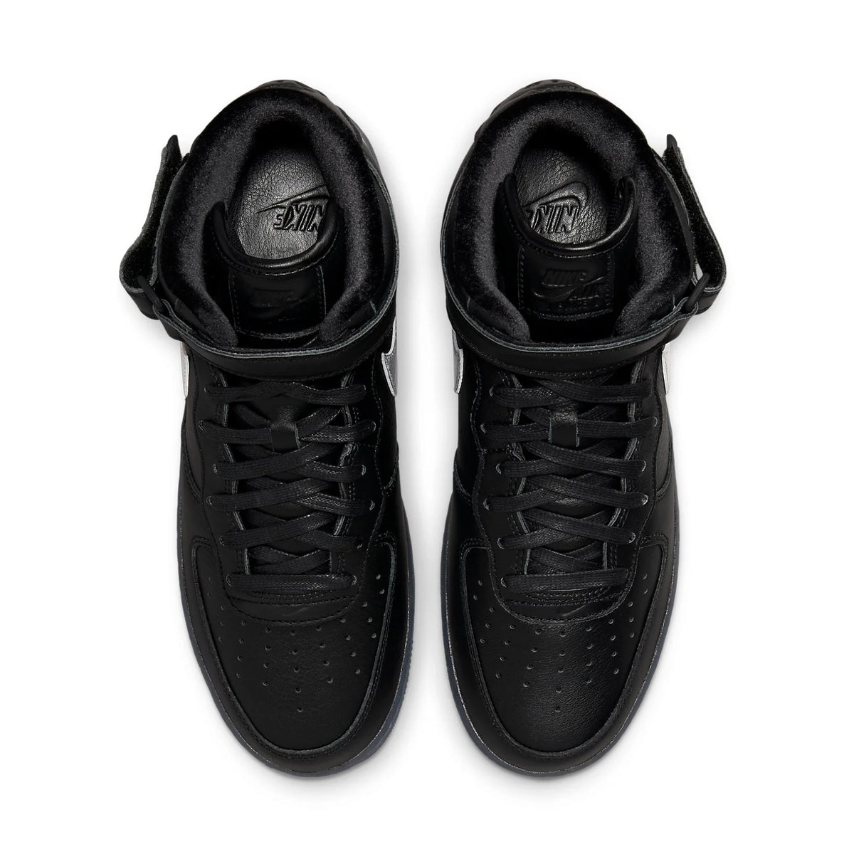 DX3061 001 Nike Air Force 1 Mid PRM Black Metallic Silver