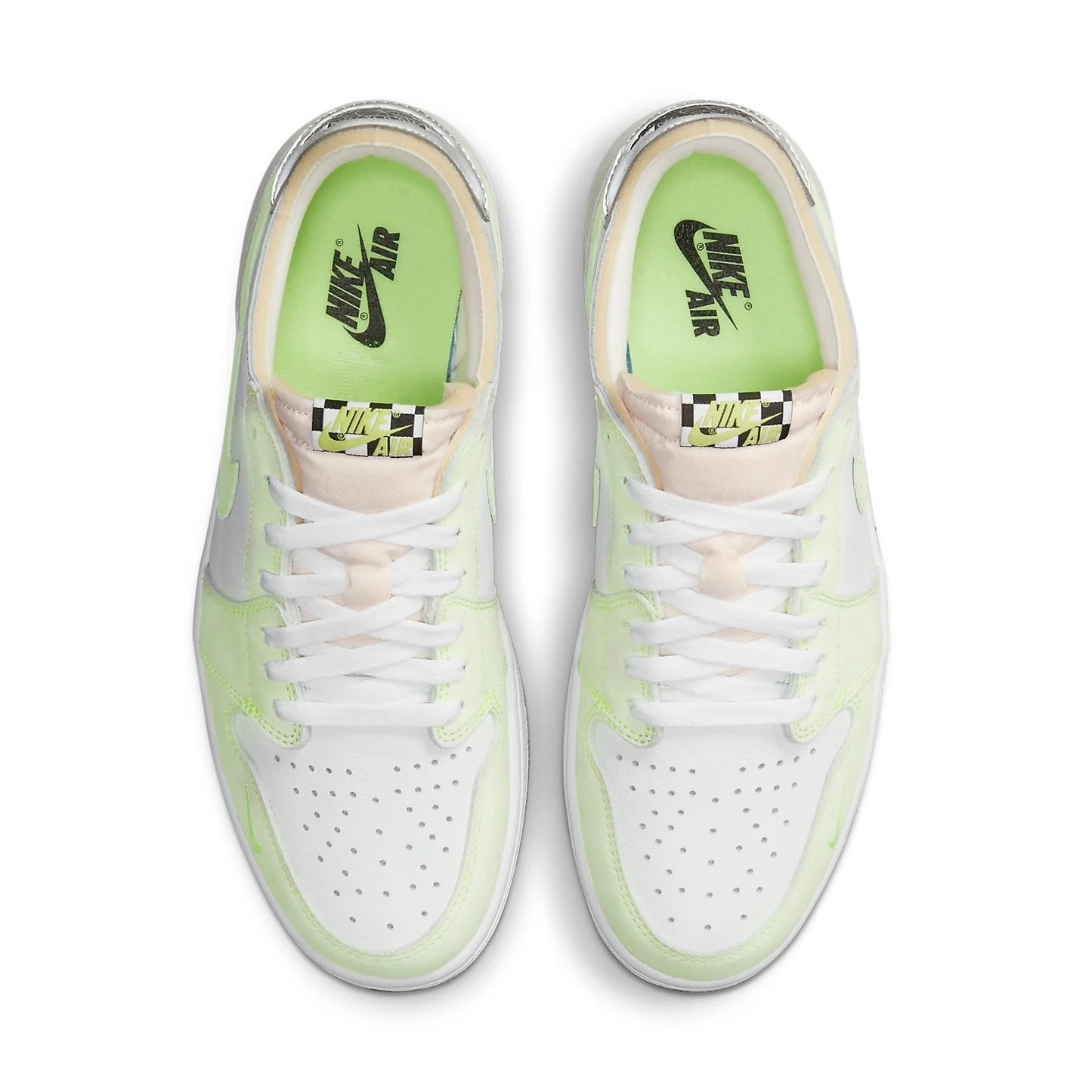 DM7837 103 Air Jordan 1 Retro Low White Ghost Green Black