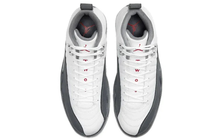 130690 160 Air Jordan 12 Retro White Dark Grey