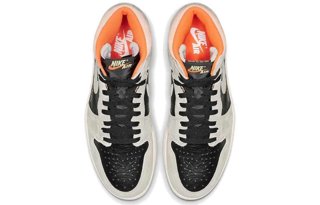 555088 018 Air Jordan 1 Retro High Neutral Grey Hyper Crimson