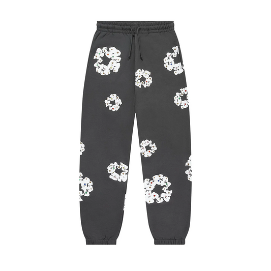 Denim Tears Rhinestone Cotton Wreath Sweatpants 'Vintage Black'