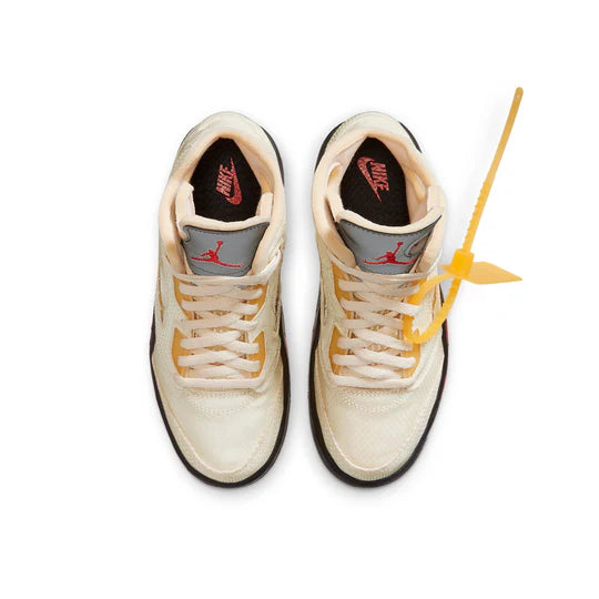 CV4827 100 Jordan 5 Retro Off-White Sail (PS)