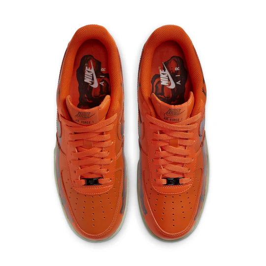 CU8067 800 Nike Air Force 1 Low Orange Skeleton Halloween