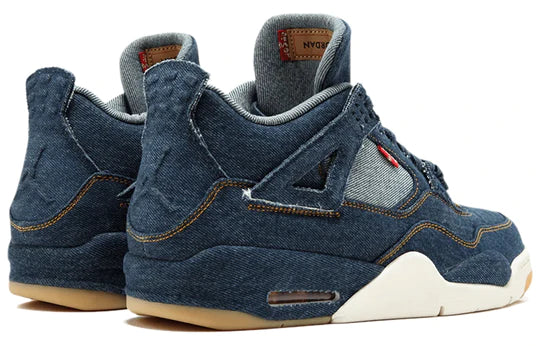 AO2571 401  Jordan 4 Retro Levi's Denim (Tag With Levi's Logo)