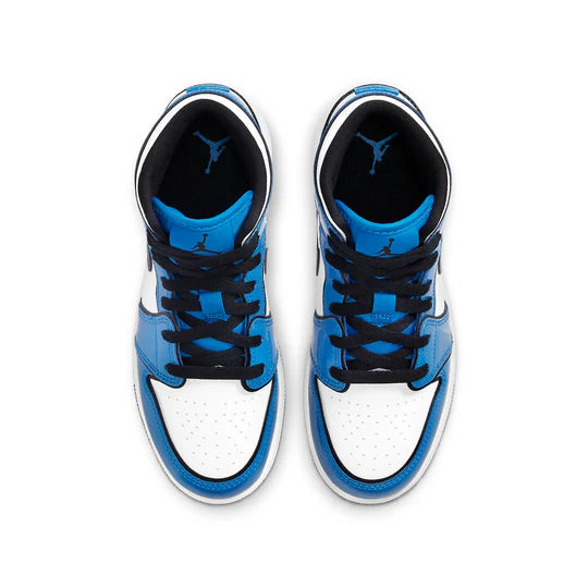 BQ6931 402 Air Jordan 1 Mid Signal Blue (GS)