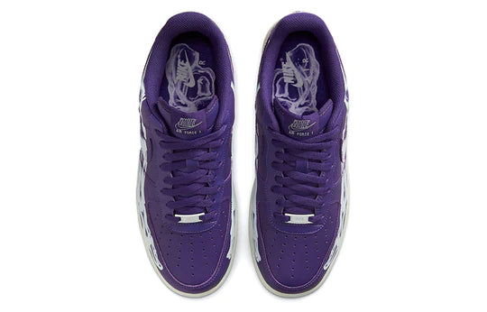 CU8067 500 Nike Air Force 1 Low '07 QS Purple Skeleton Halloween (2021)