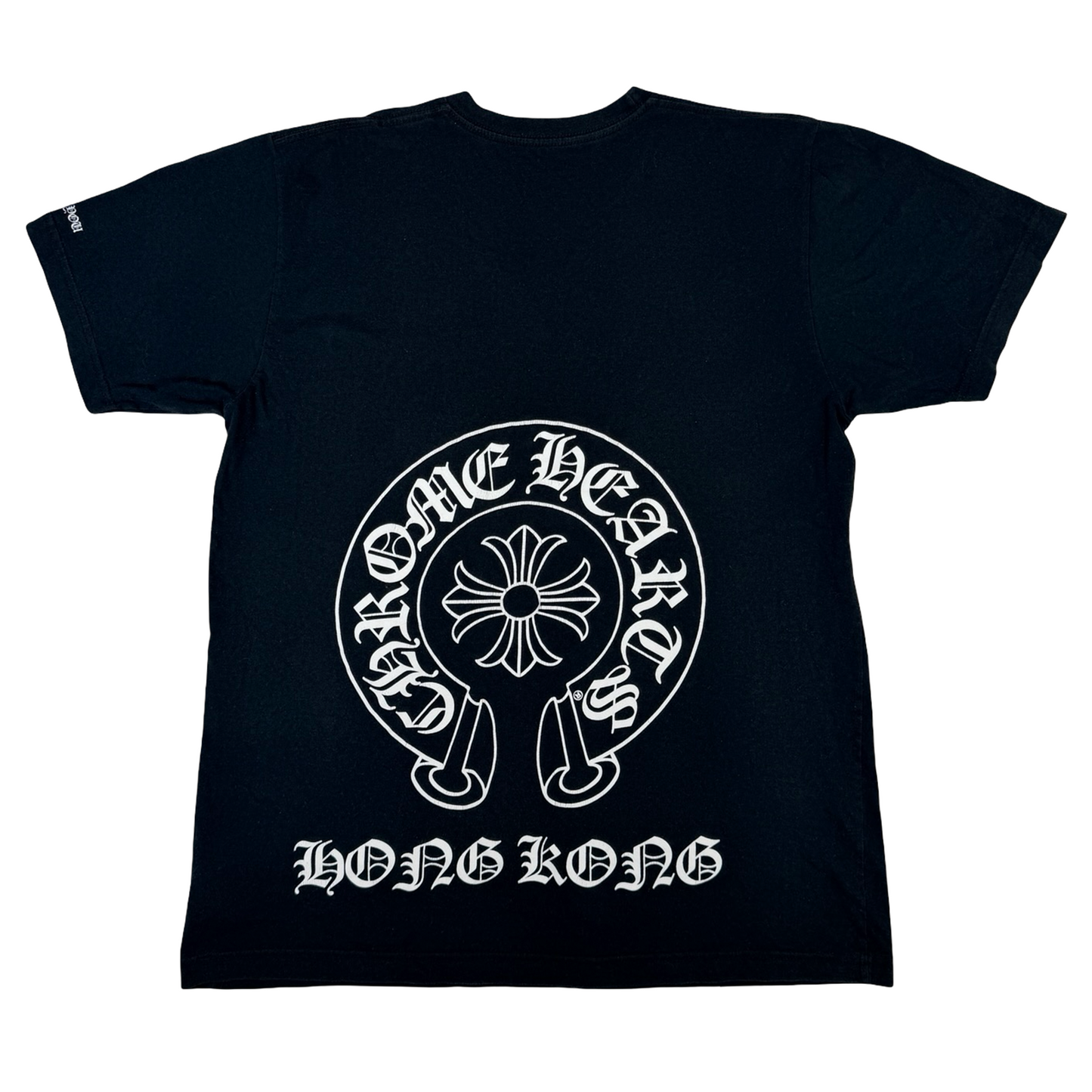 Chrome Hearts Hong Kong Horseshoe Pocket Tee Black [USED] - XL (Used)