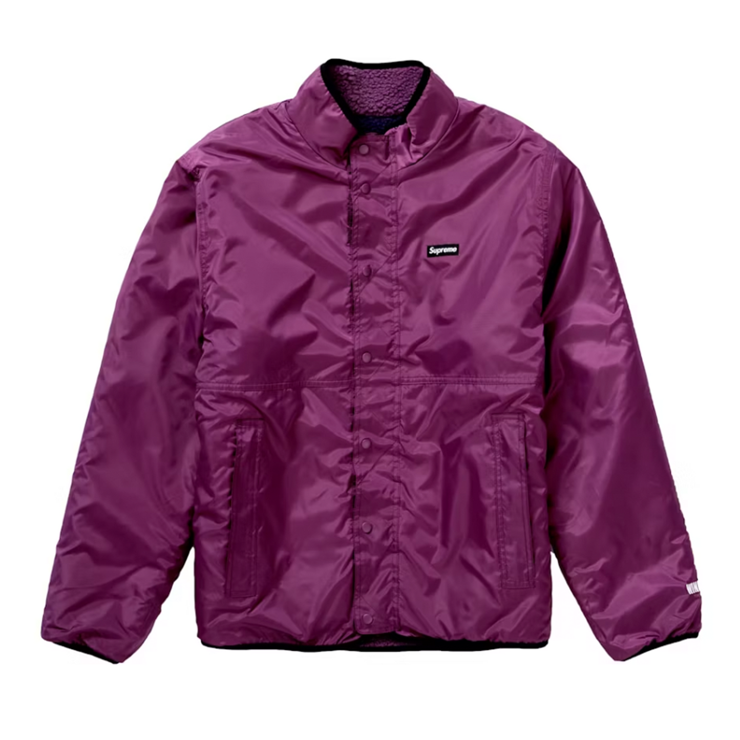 Supreme Reversible Colorblocked Fleece Jacket Purple [USED] - M (Used)