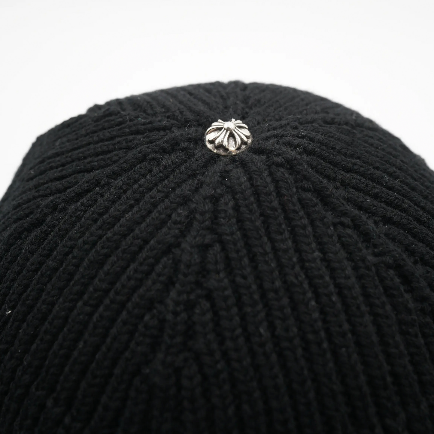 Chrome Hearts Triple Leather Cross With Silver Cross Beanie