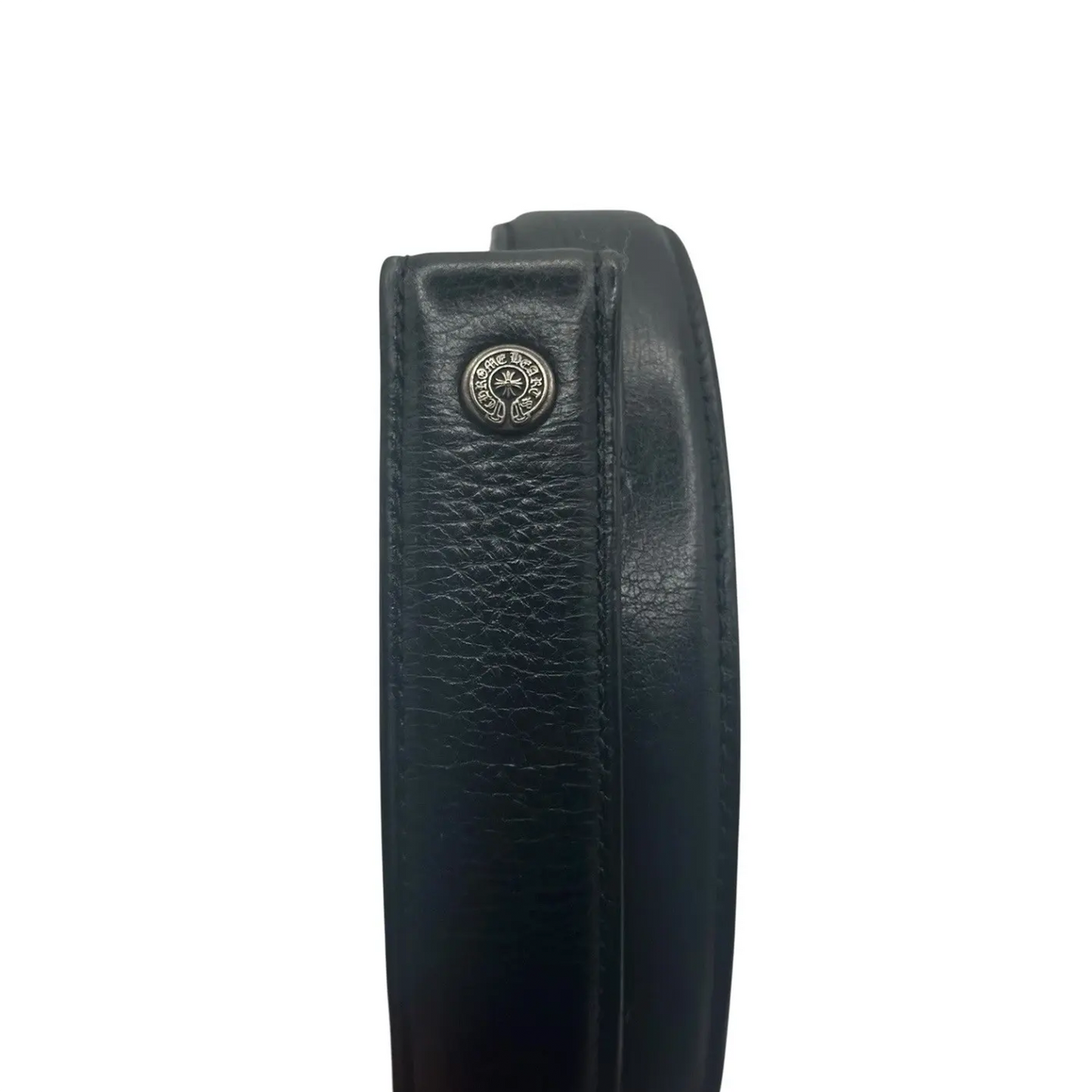 Chrome Hearts 1" Leather Belt Strap Black - 34