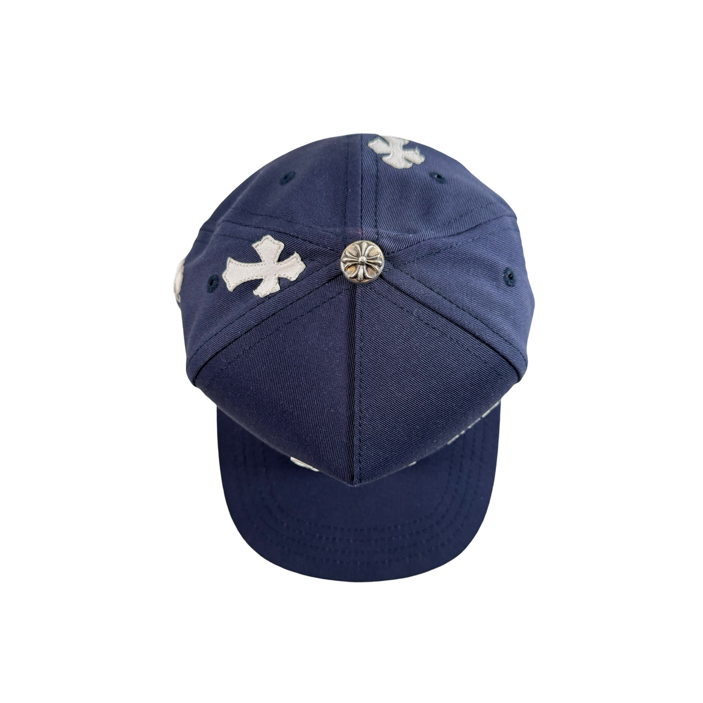 Chrome Hearts Cross Patch Baseball Hat 'Navy' [USED2]