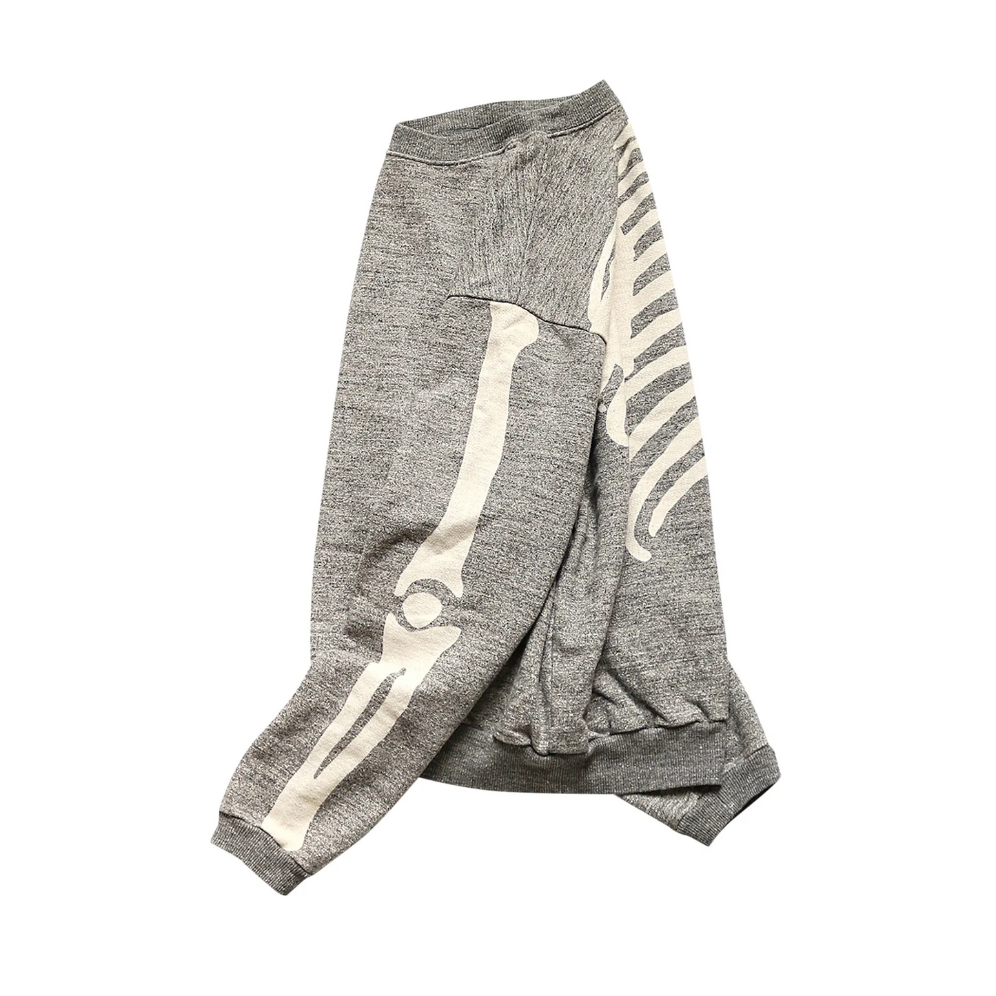Kapital Bone Grandrelle Fleece Knit Big Crew Sweatshirt Charcoal [USED] - 3 (Used)