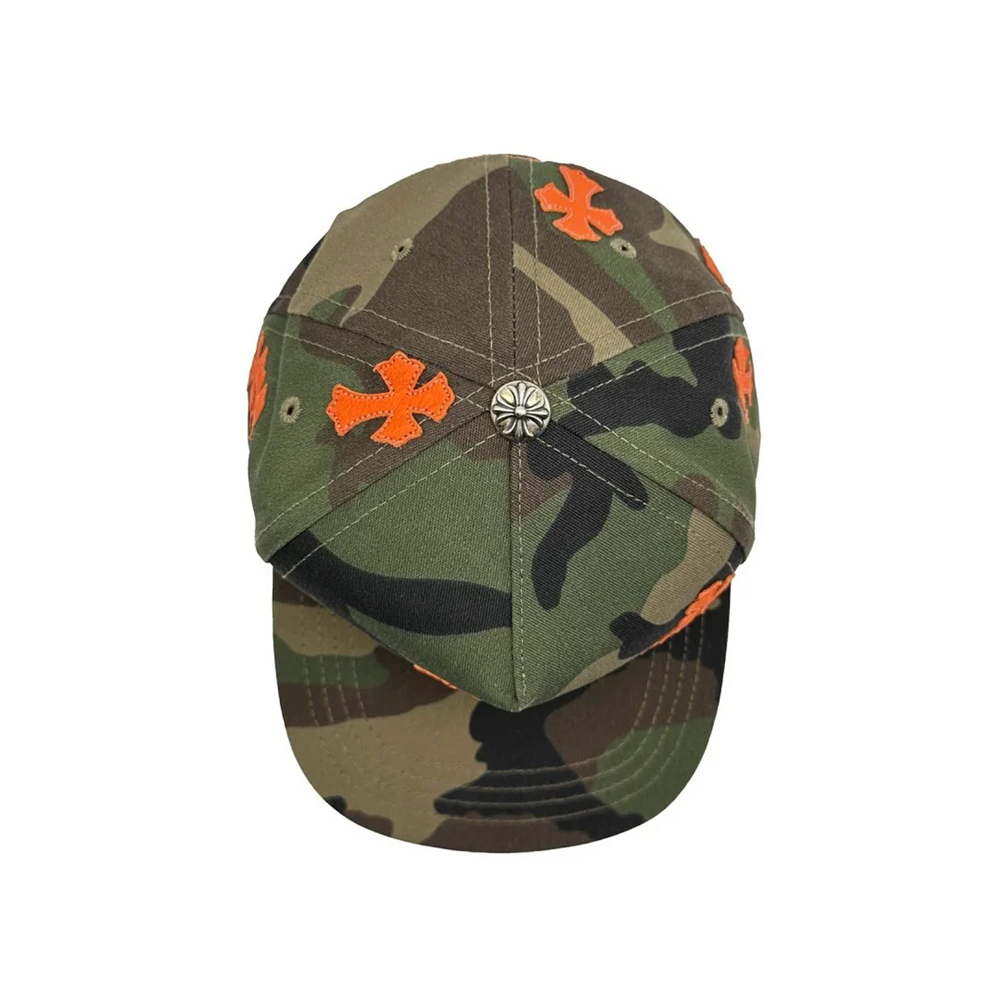 Chrome Hearts Cross Patch Hat Camo/Orange [USED3]