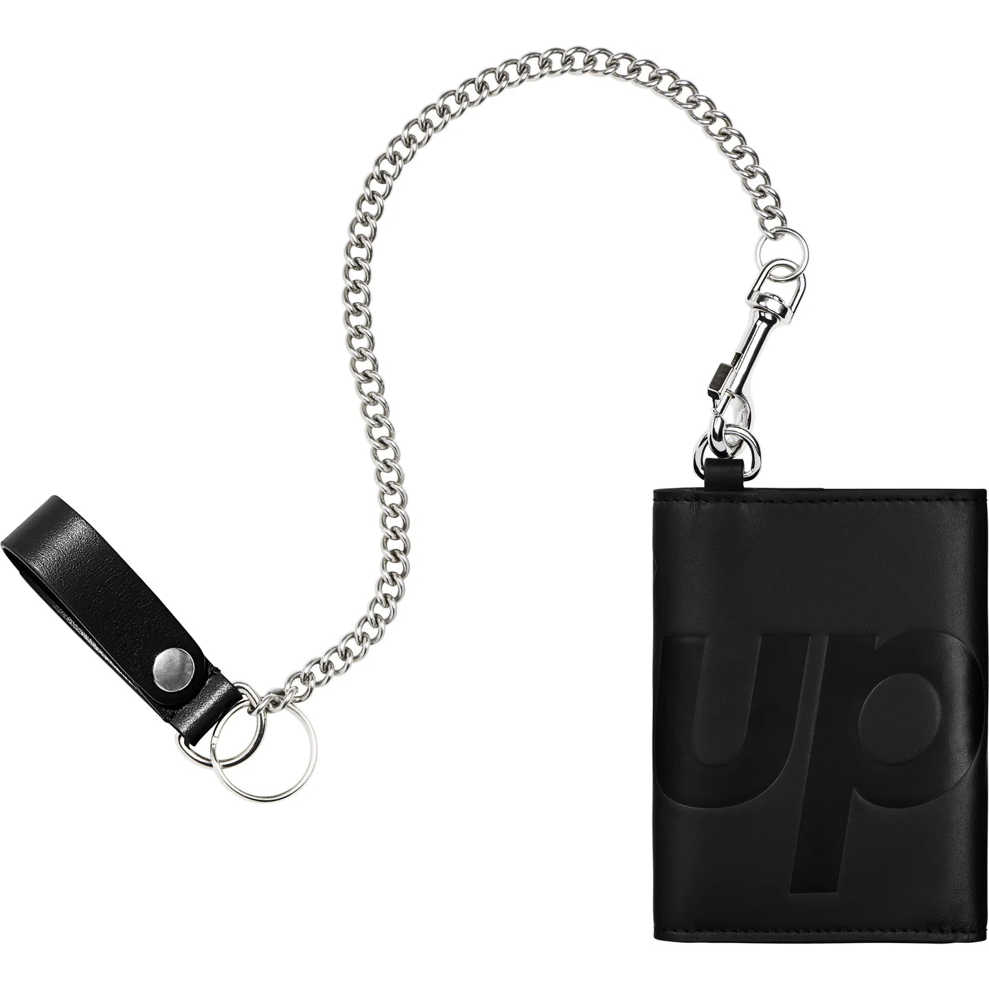 Supreme Leather Chain Wallet Black
