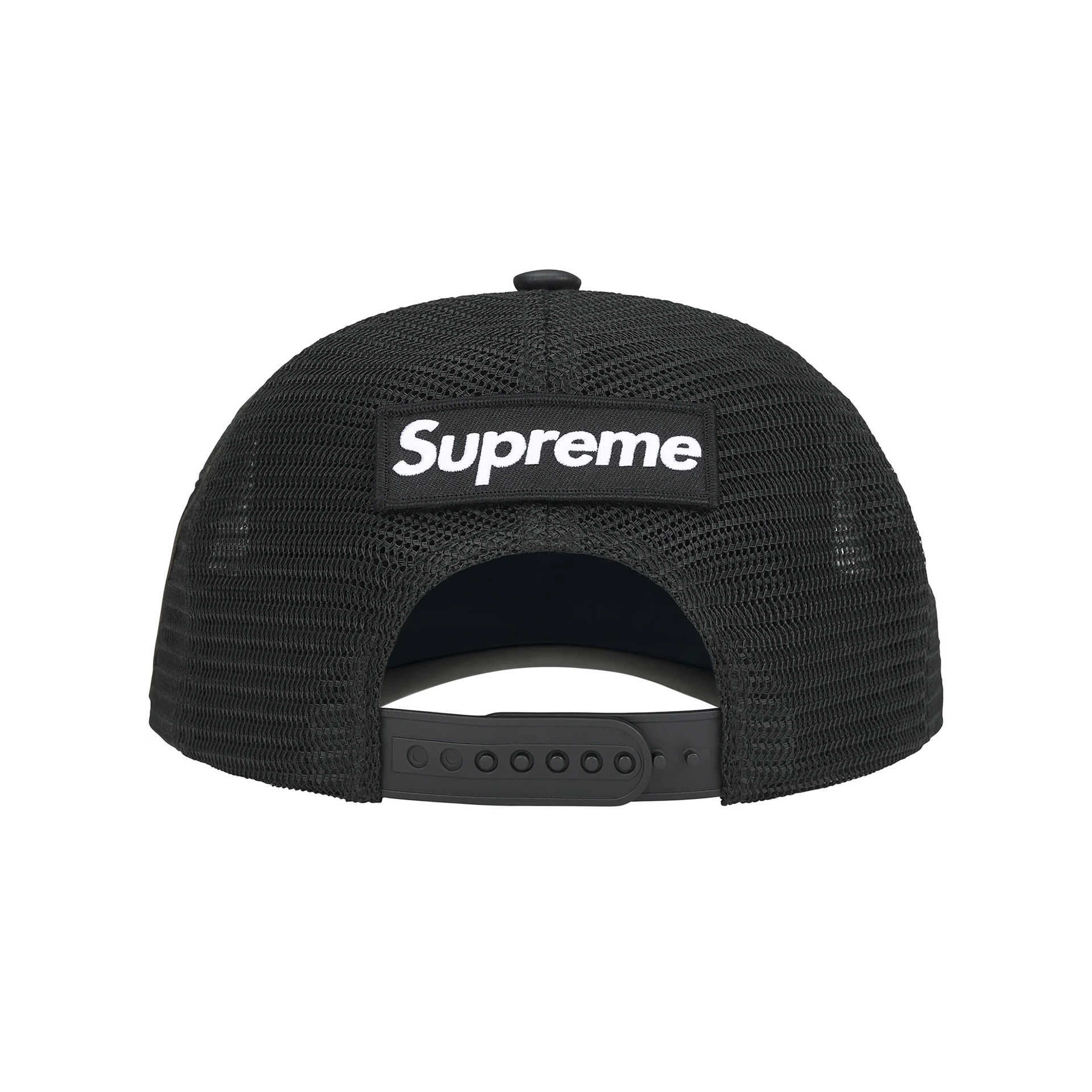 Supreme Vanson Leathers Spider-Man Mesh Back 6-Panel Hat Black