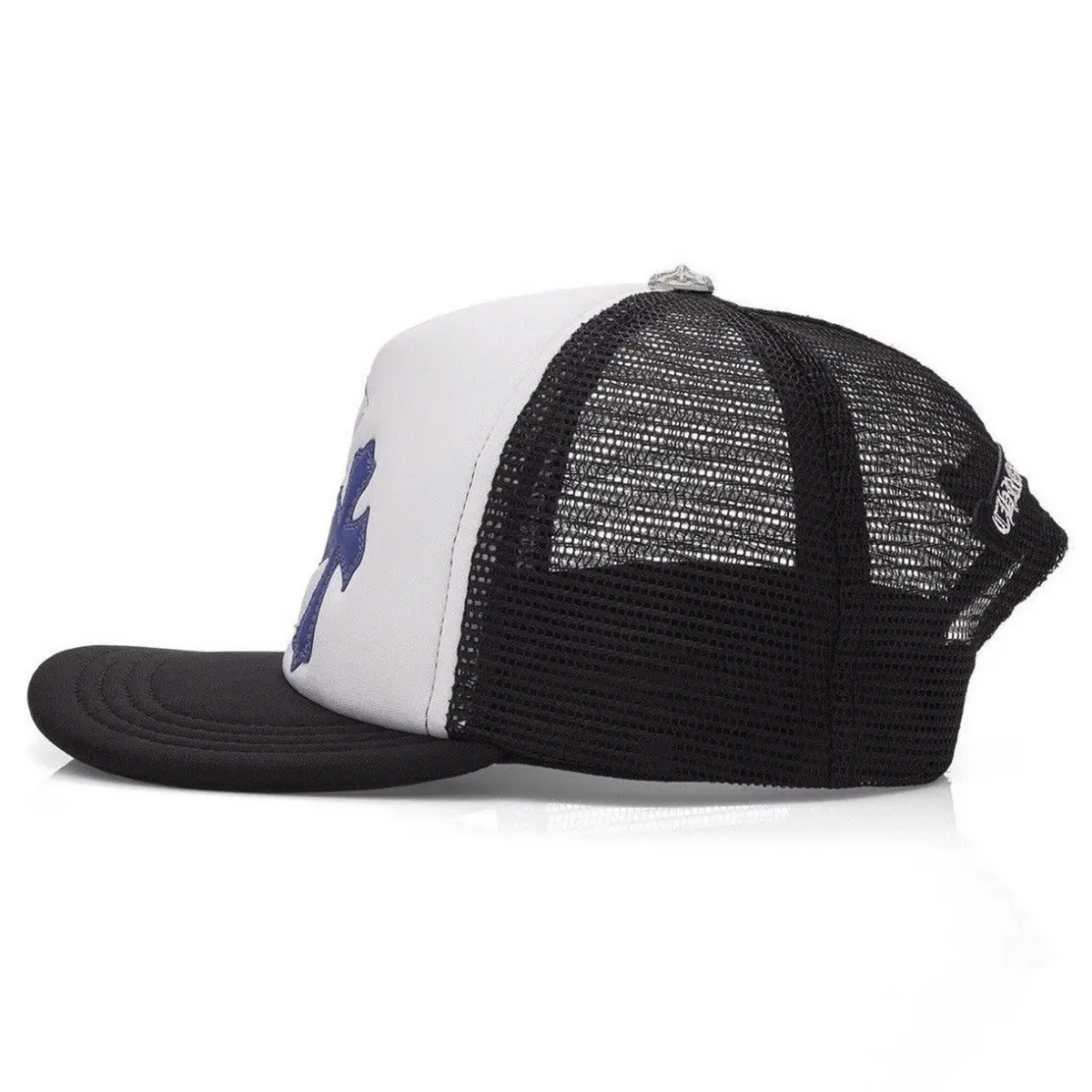 Chrome Hearts Triple Cross Trucker Hat Red/White/Blue – DISTRICT Chrome Hearts Triple Cross Trucker Hat Red/White/Blue – DISTRICT