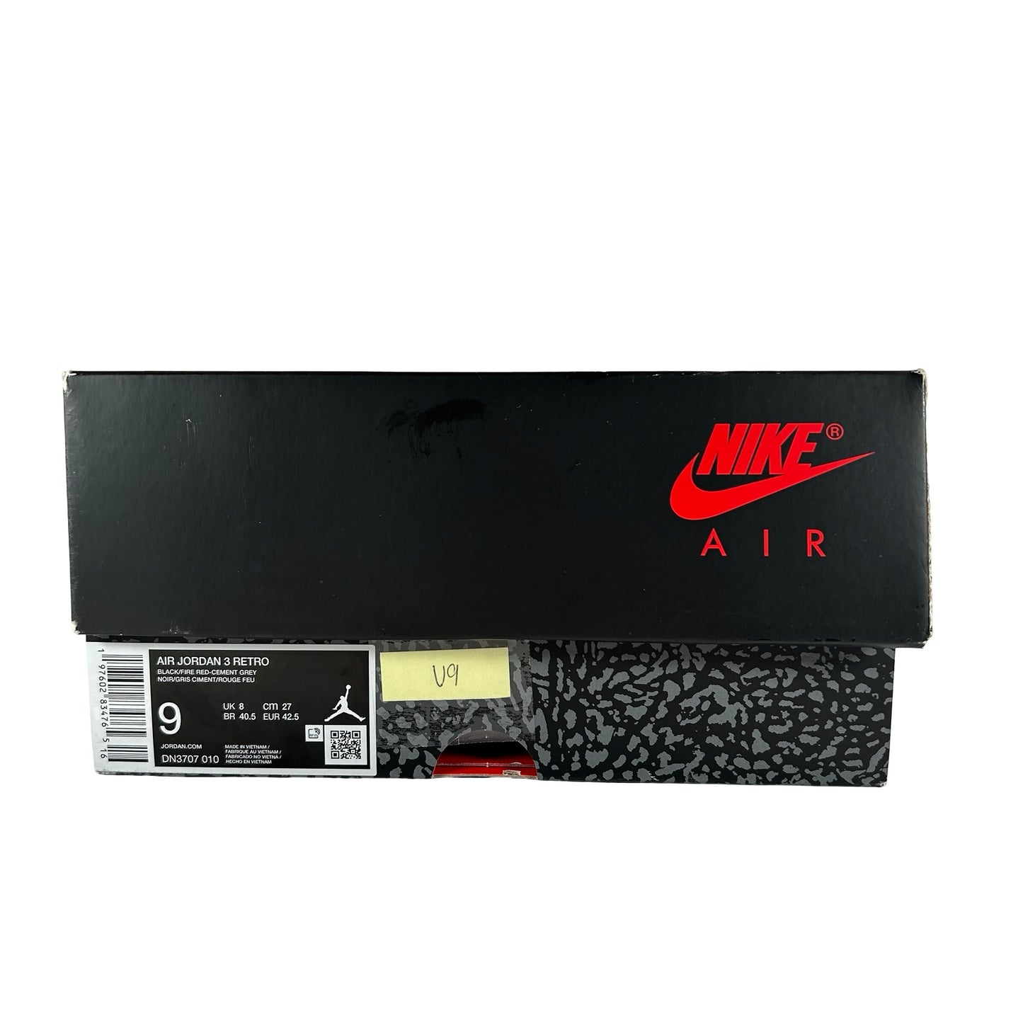 DN3707 010 Jordan 3 Retro Black Cement Reimagined (2024) [USED] - 9 M (Used9)