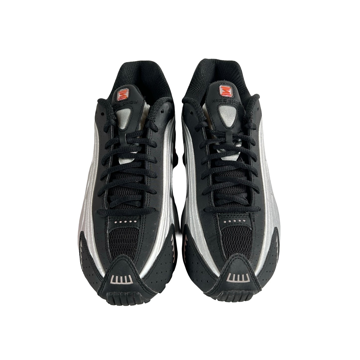 BV1111 008 Nike Shox R4 Black Metallic Silver (2018/2024) [USED] - 8.5 M (Used)