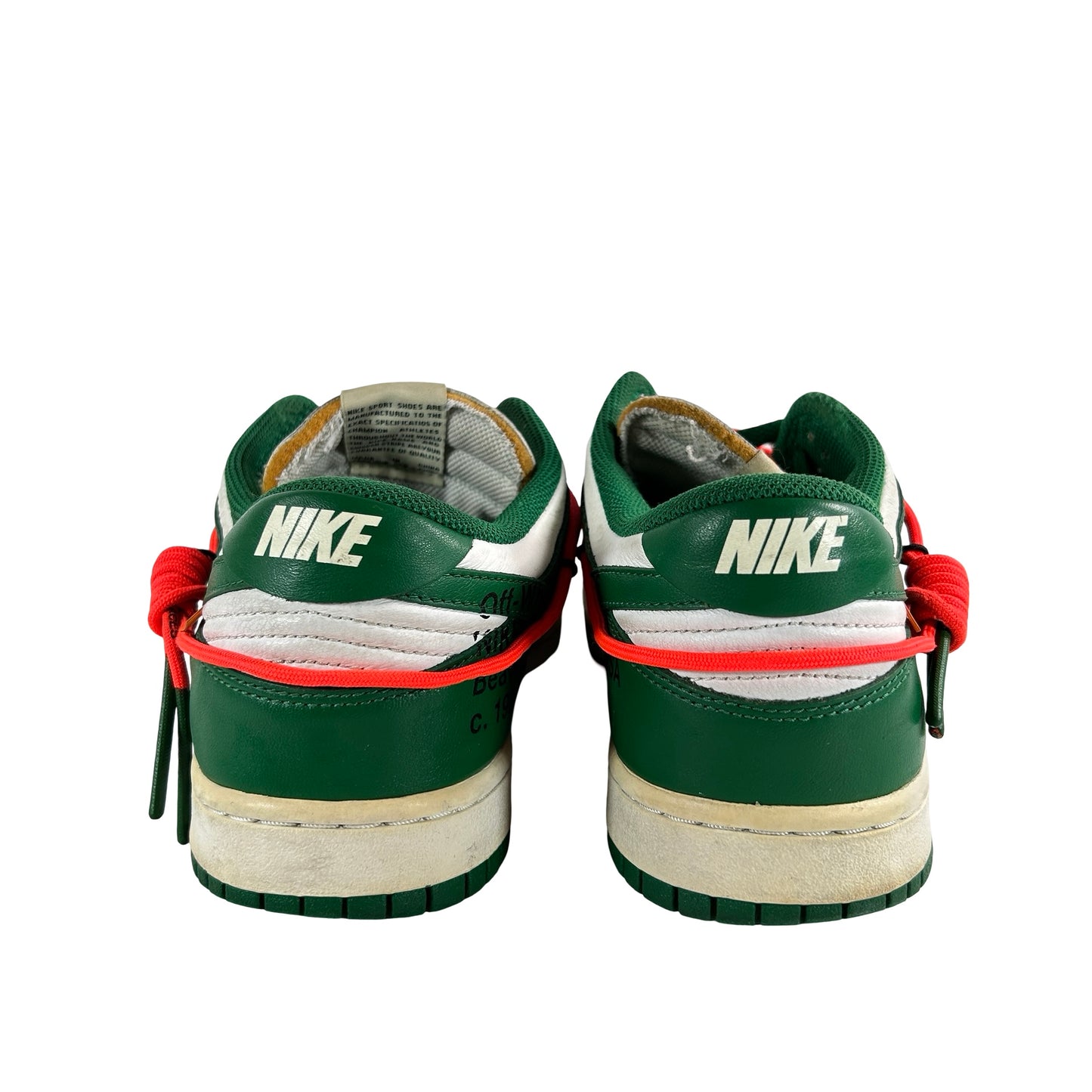 CT0856 100 Nike Dunk Low Off-White Green [USED] - 11 M (Used) (No Box)