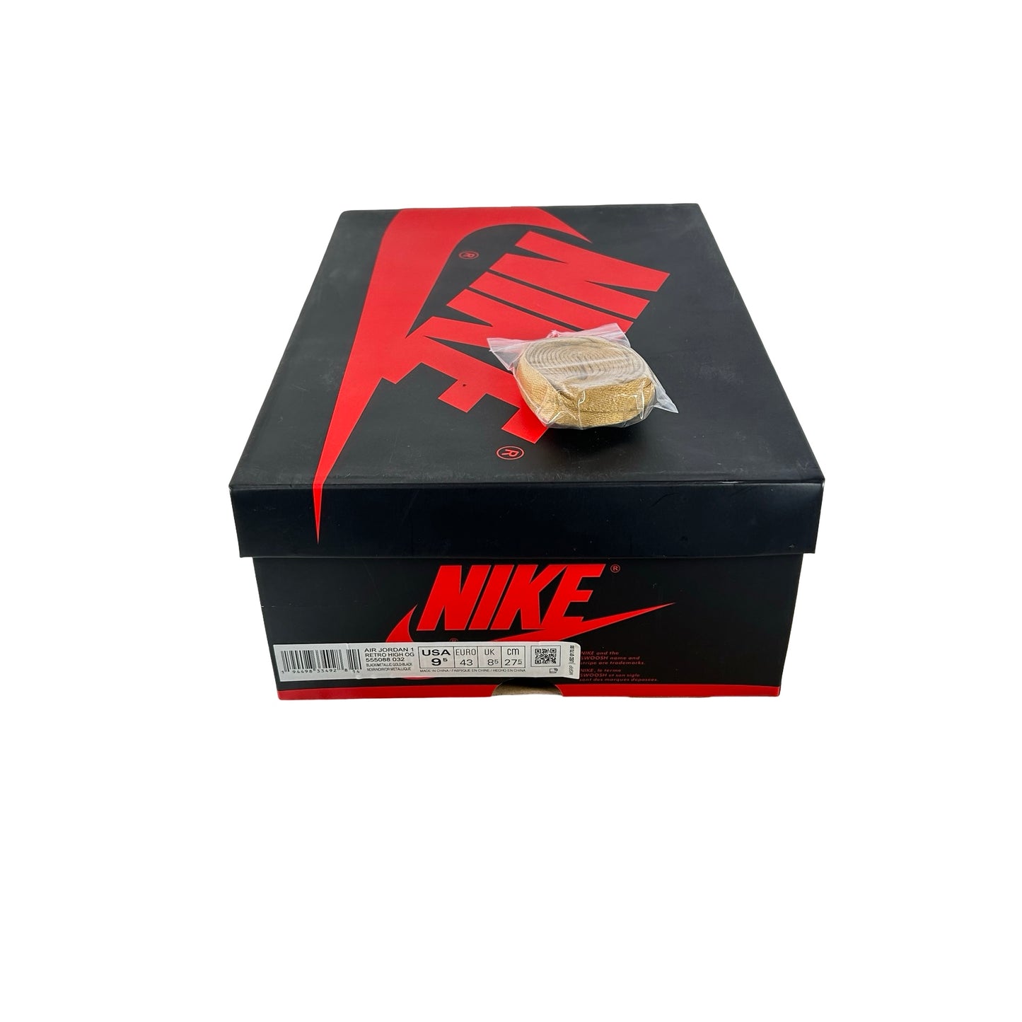 555088 032 Jordan 1 Black/Gold [USED] - 9.5 M (Used)