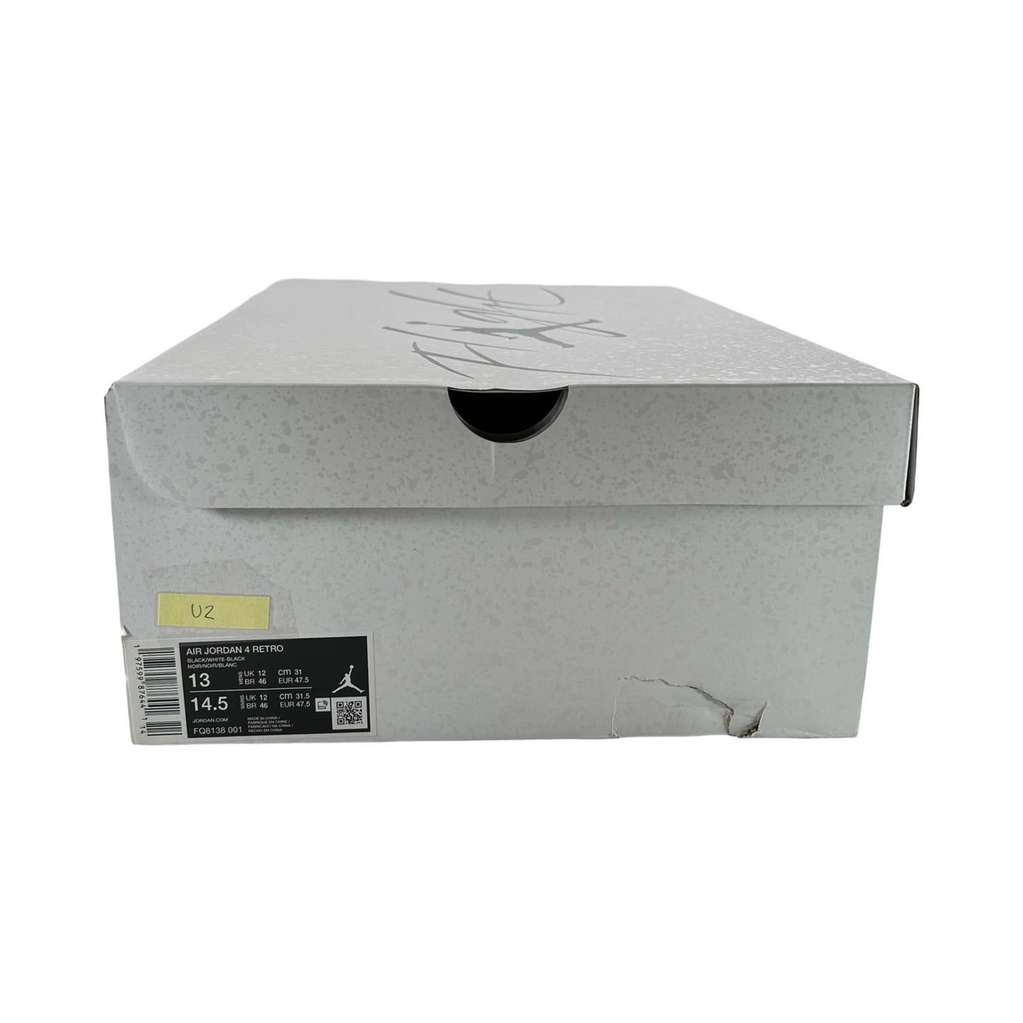 FQ8138 001  Jordan 4 Retro White Thunder [USED] - 13 M (Used2)