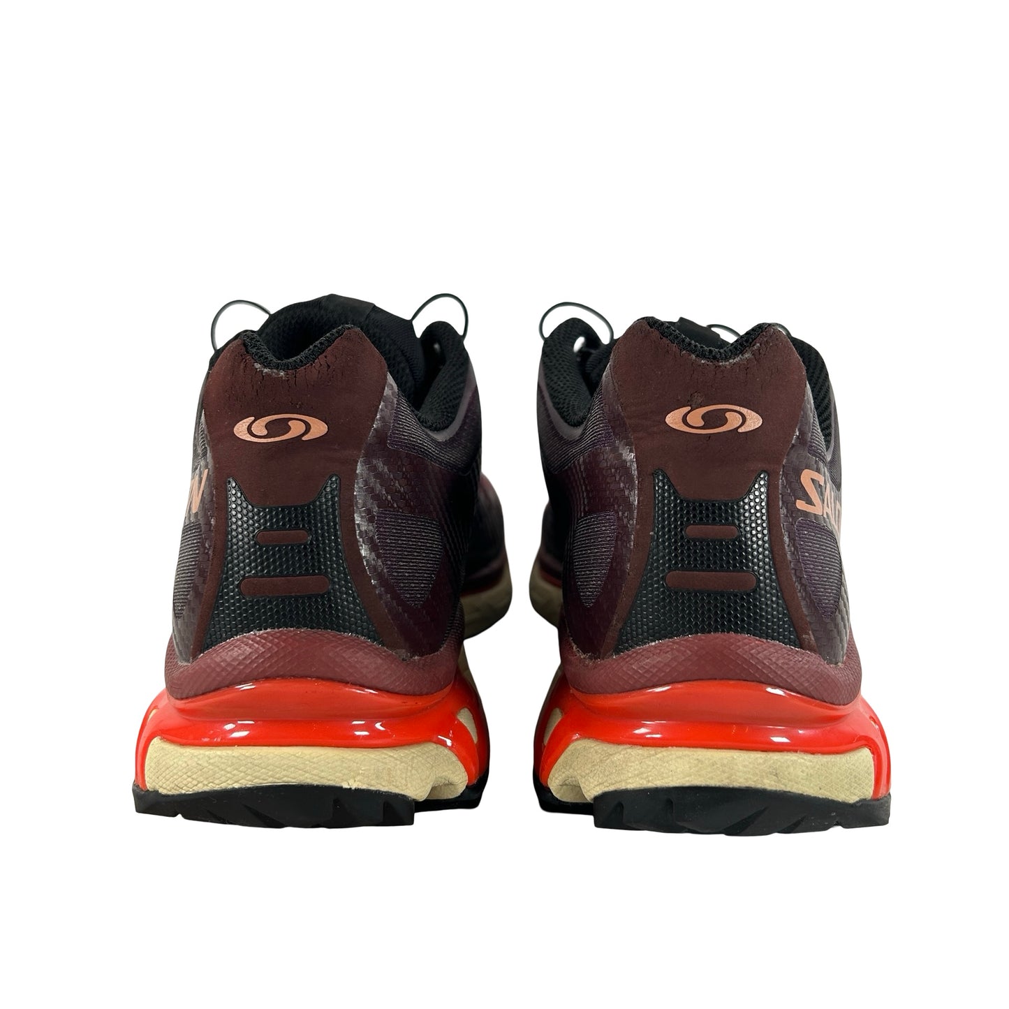 L4177220032 Salomon XT-4 Bitter Chocolate Mocha Mousse Fiery Red [USED] - 10 M (Used)