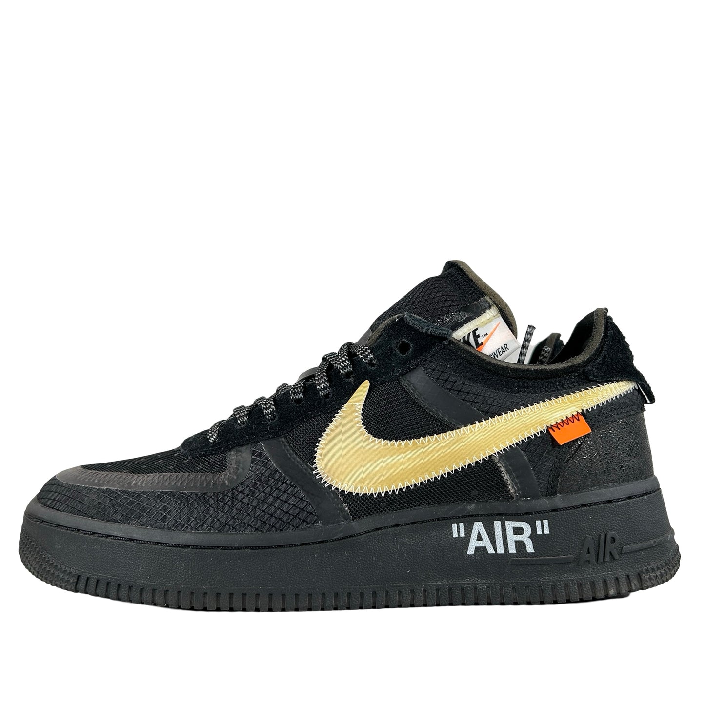 AO4606 001 Nike Air Force 1 Low Off-White Black White [USED] - 9 M (Used)