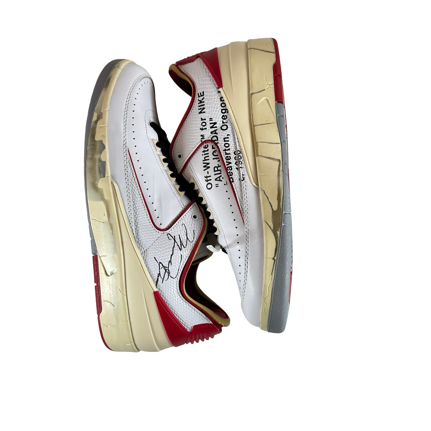 DJ4375 106 Jordan 2 Retro Low SP Off-White White Red [USED] - 12.5 M (Used) (No Box)