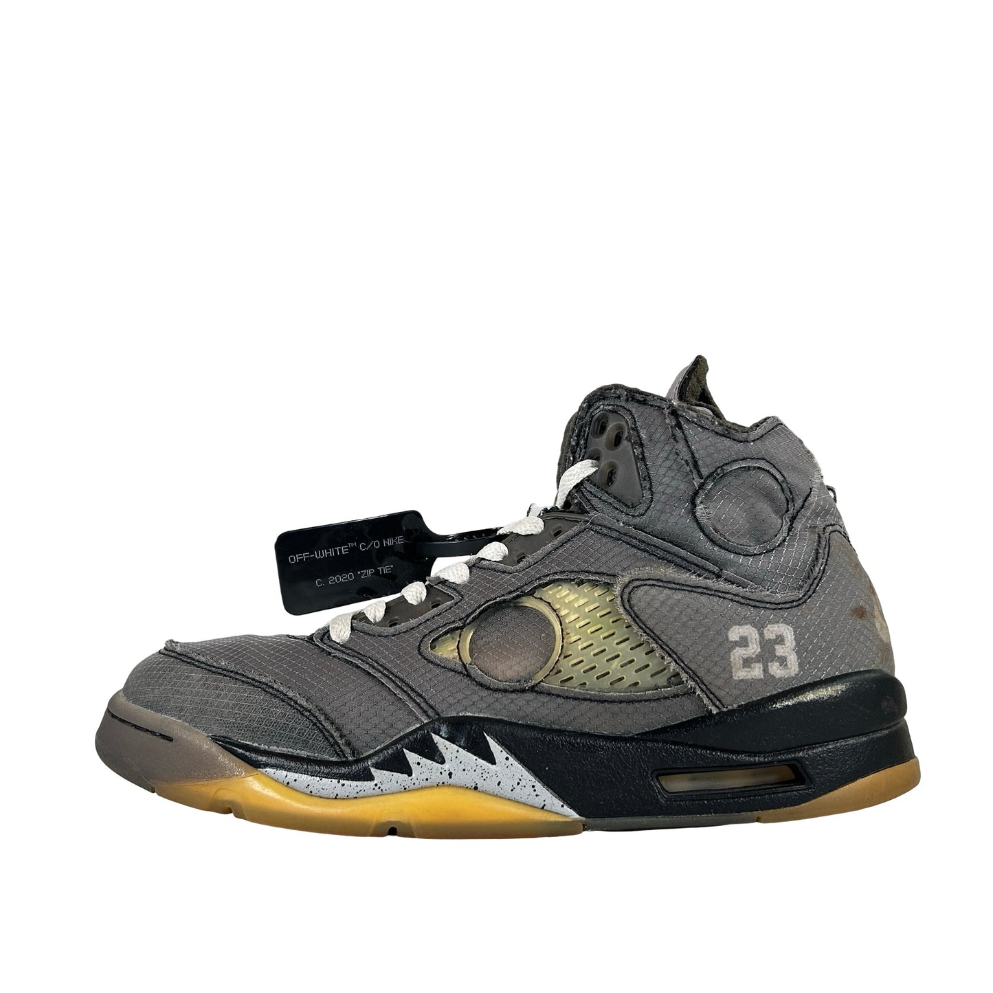 CT8480 001 Jordan 5 Off-White Black [USED] - 8 M (Used) (No Box)
