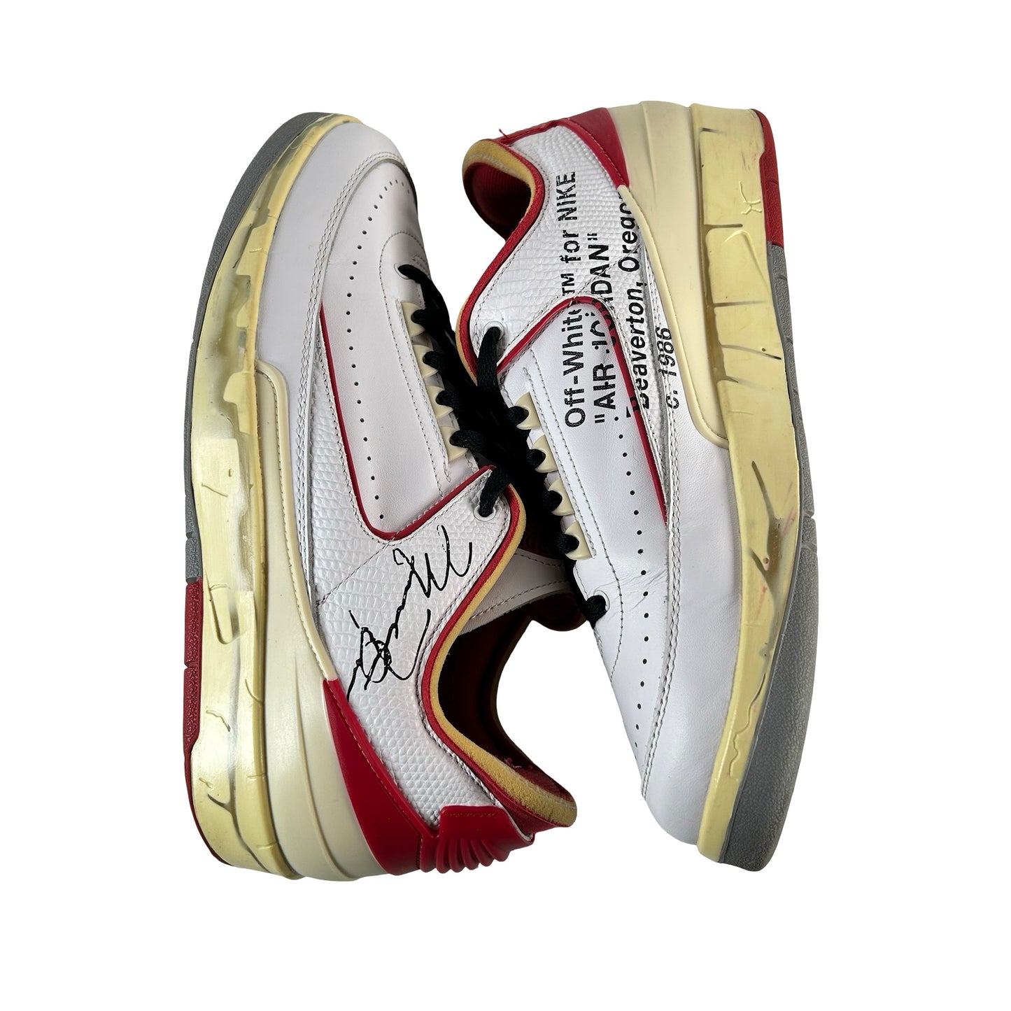 DJ4375 106 Jordan 2 Retro Low SP Off-White White Red [USED] - 12 M (Used5)