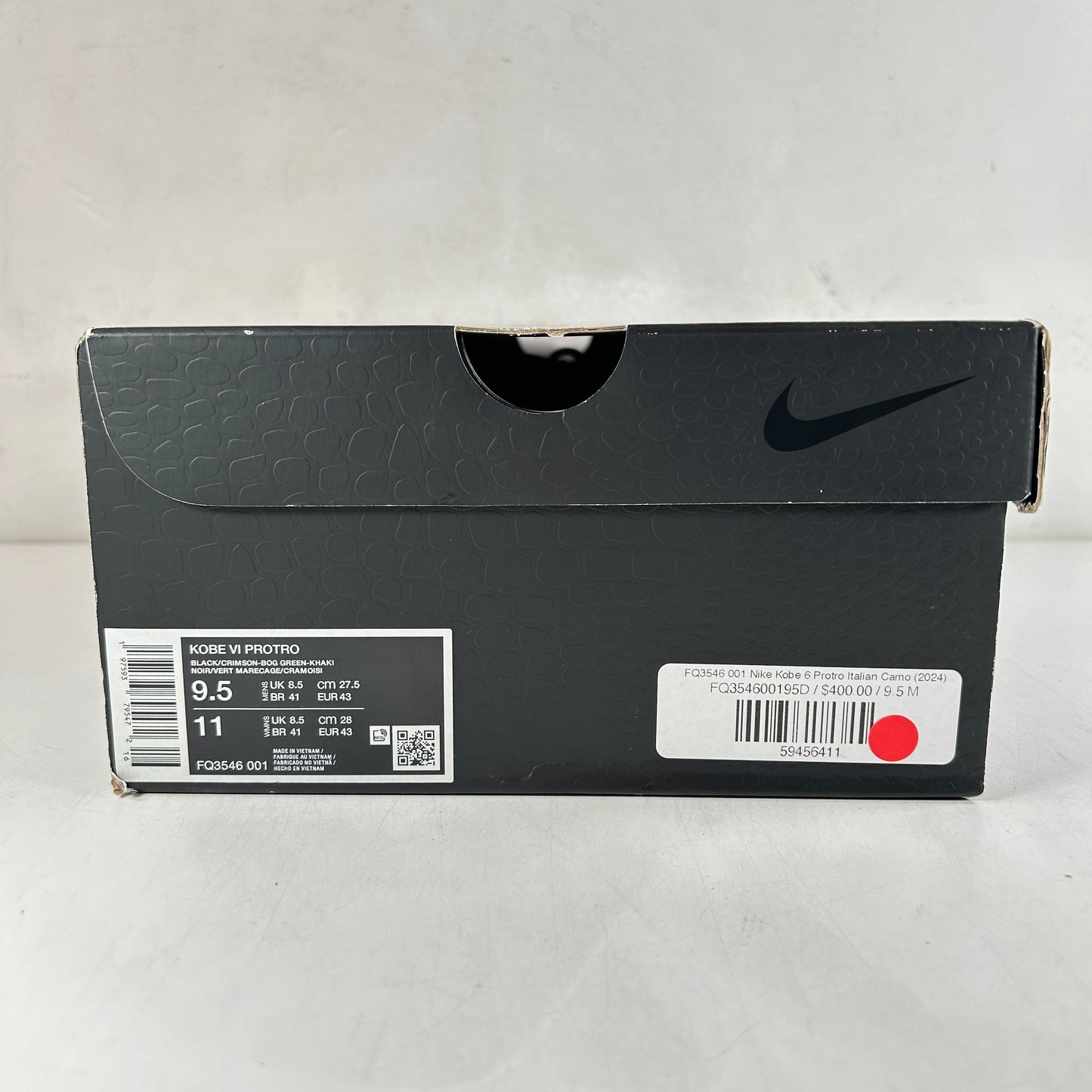 FQ3546 001 Nike Kobe 6 Protro Italian Camo (2024) [USED] - 9.5 M (Used)