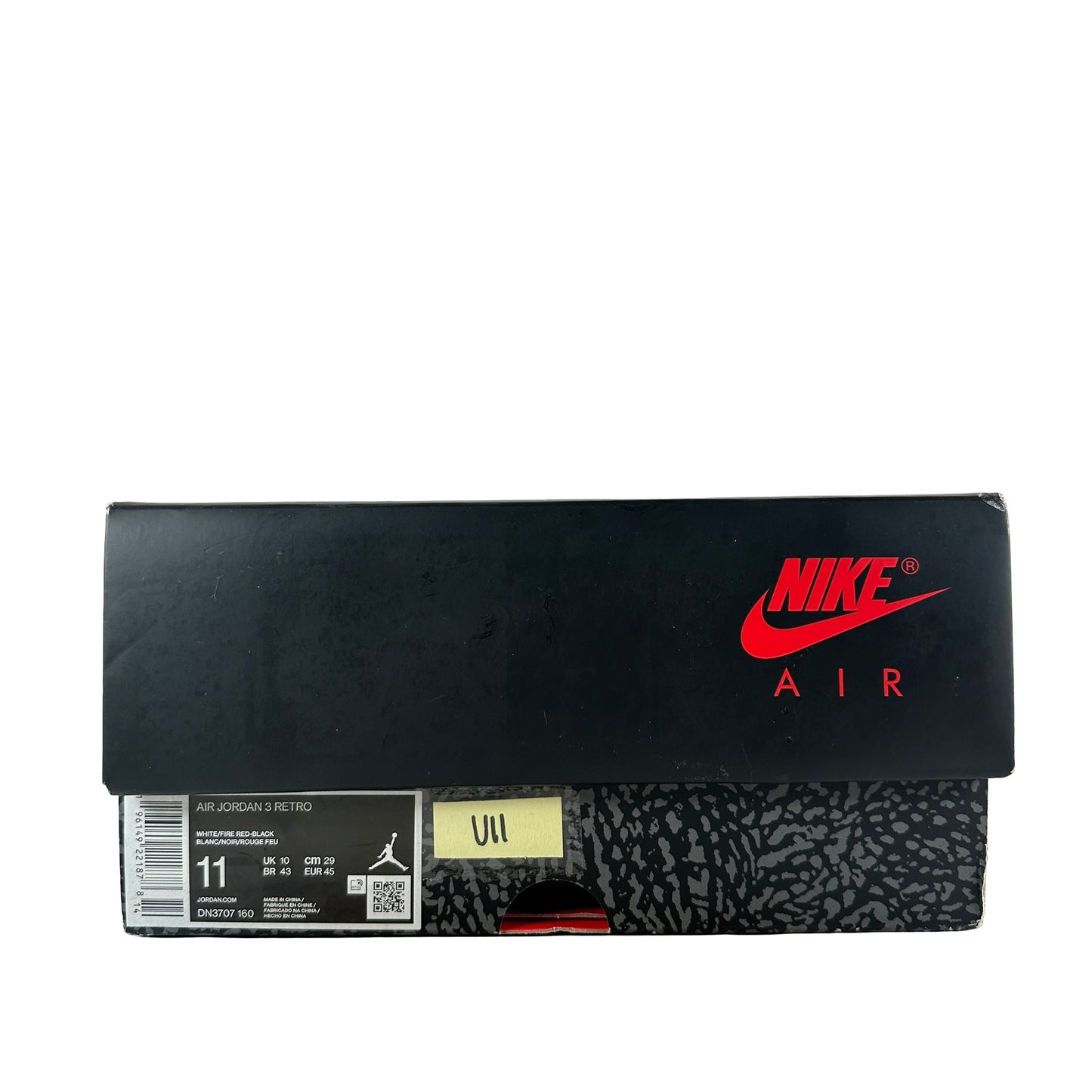 DN3707 160 Jordan 3 Retro Fire Red (2022) [USED] - 11 M (Used11)