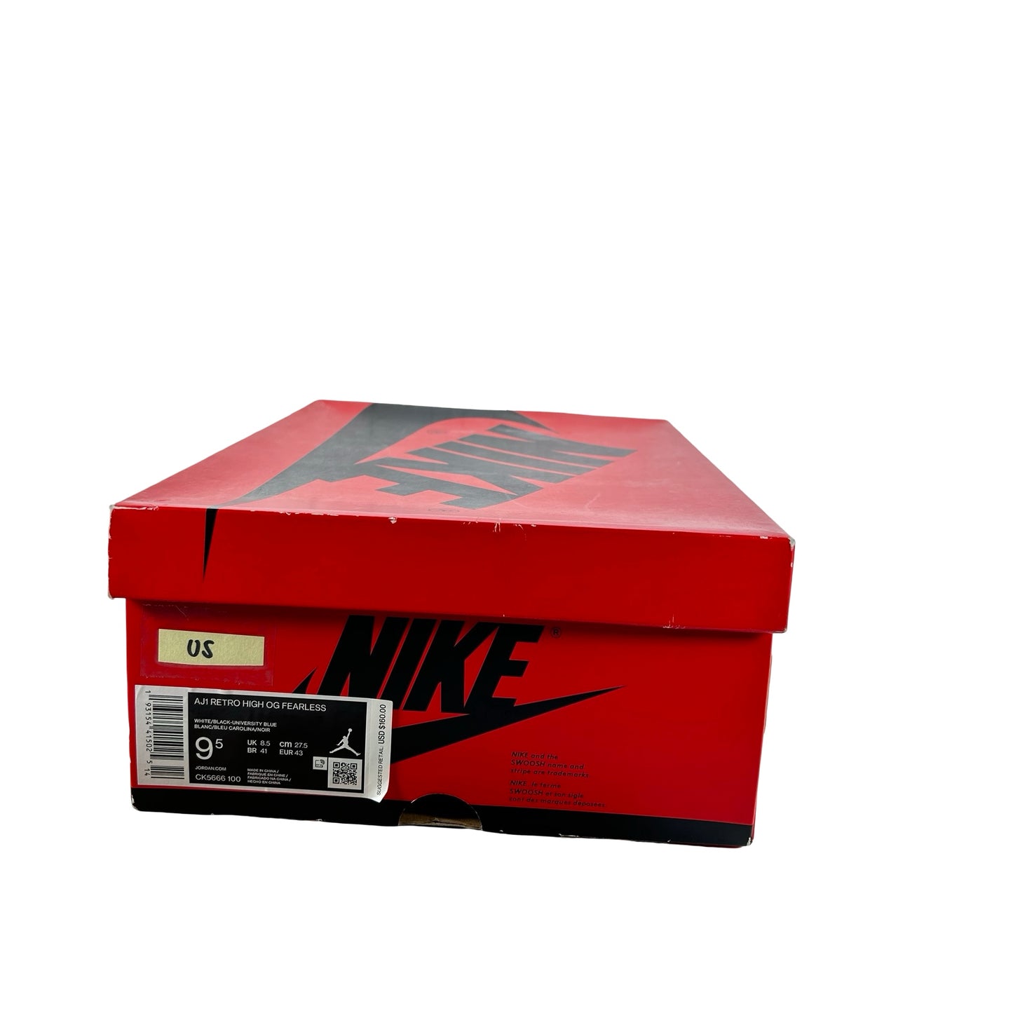 CK5666 100 Jordan 1 Retro High Fearless UNC Chicago [USED] - 9.5 M (Used5)