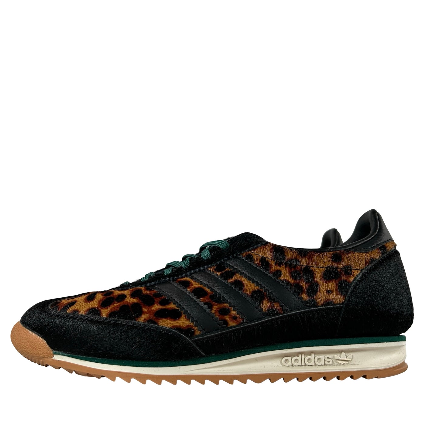 JI0187  adidas SL 72 OG Leopard Print Collegiate Green (Women's) [USED] - 6 W (Used)