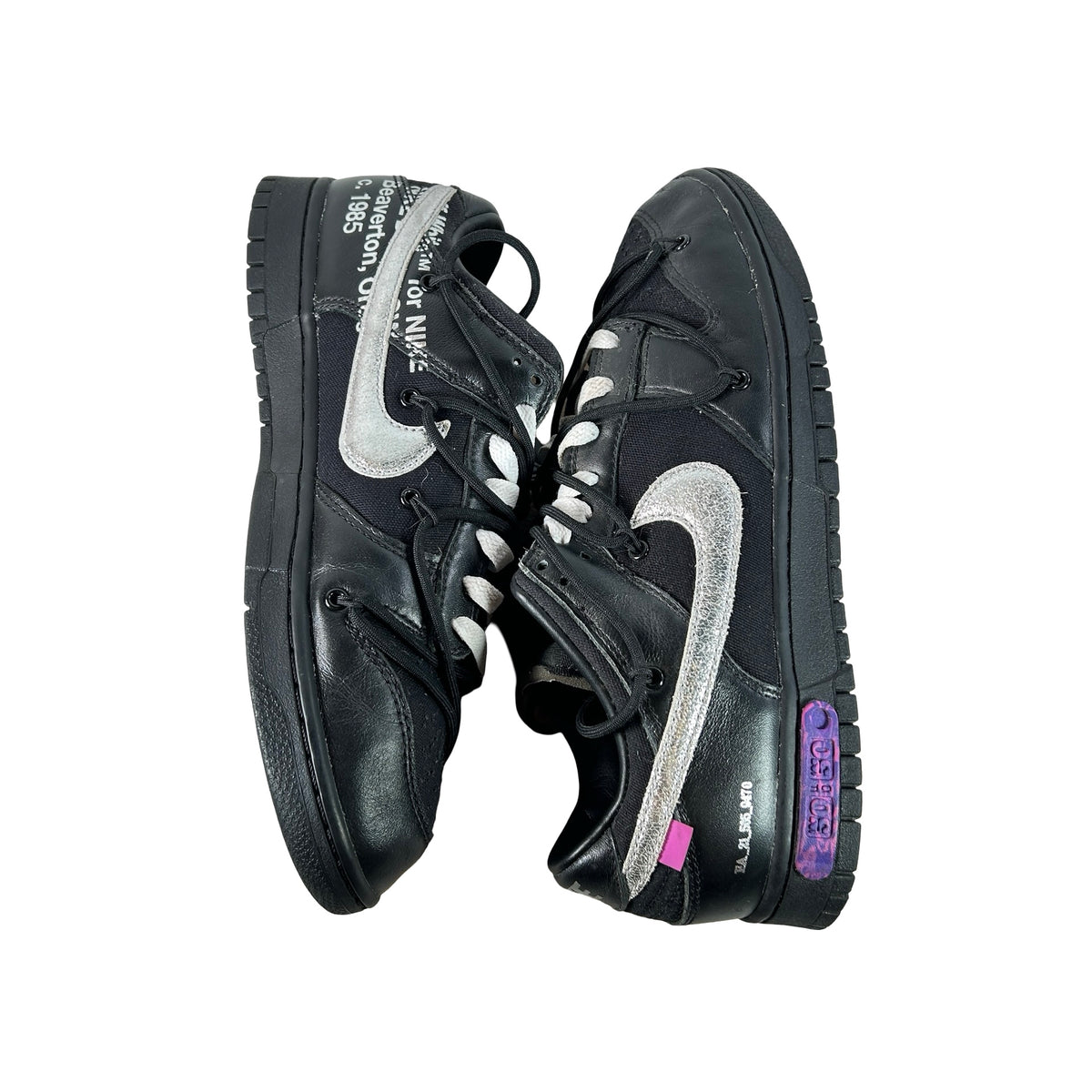 DM1602 001 Nike Dunk Low Off-White Lot 50 [USED] - 10.5 M (Used) (No Box)